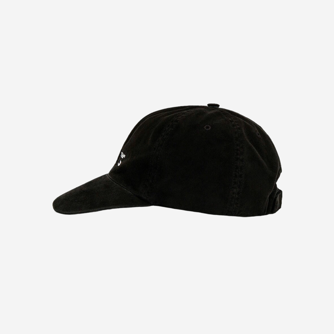 Off-White Swimming Man Embroidered Baseball Cap Black White 상세 이미지 2