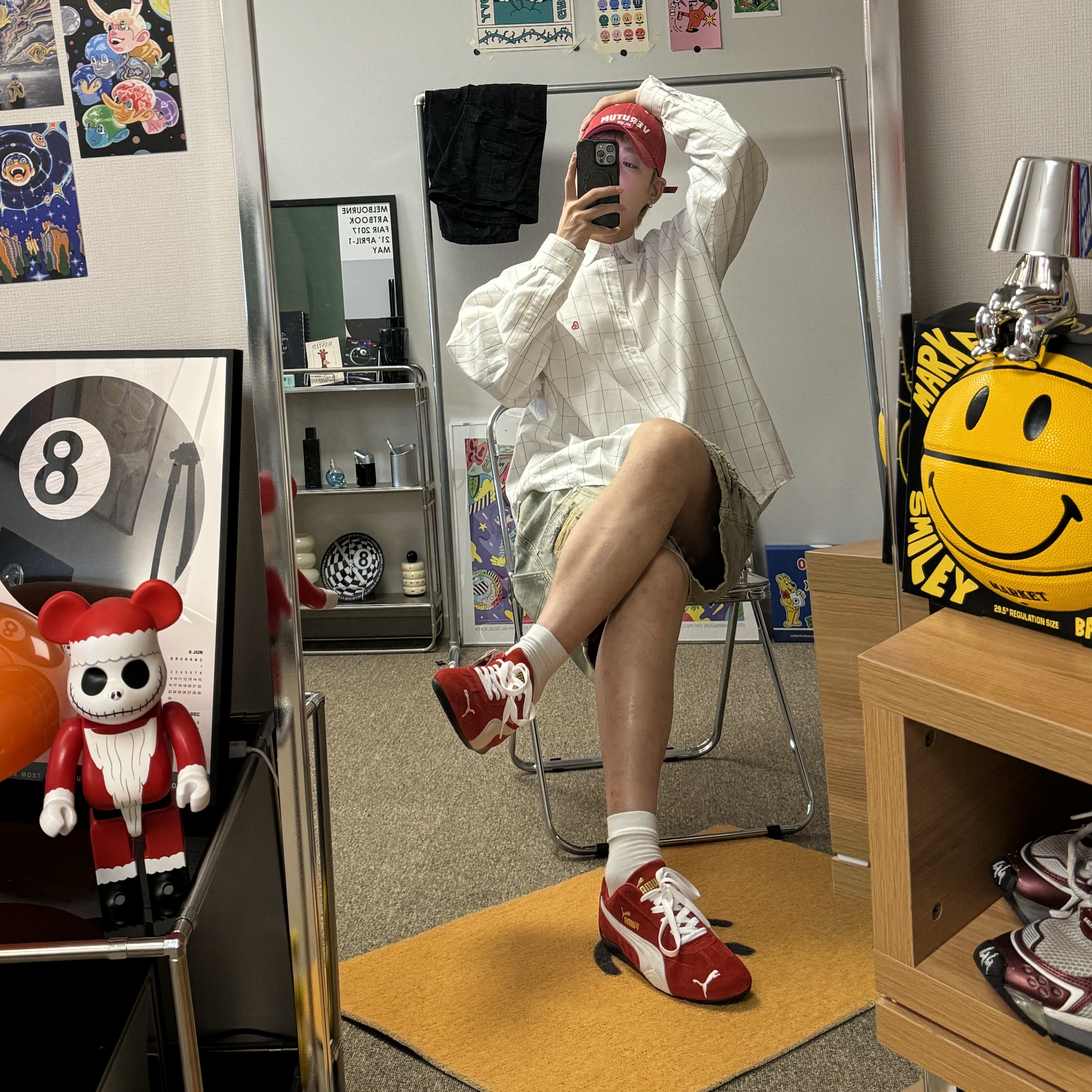Puma Speedcat OG Red White 착용 스타일 - 2