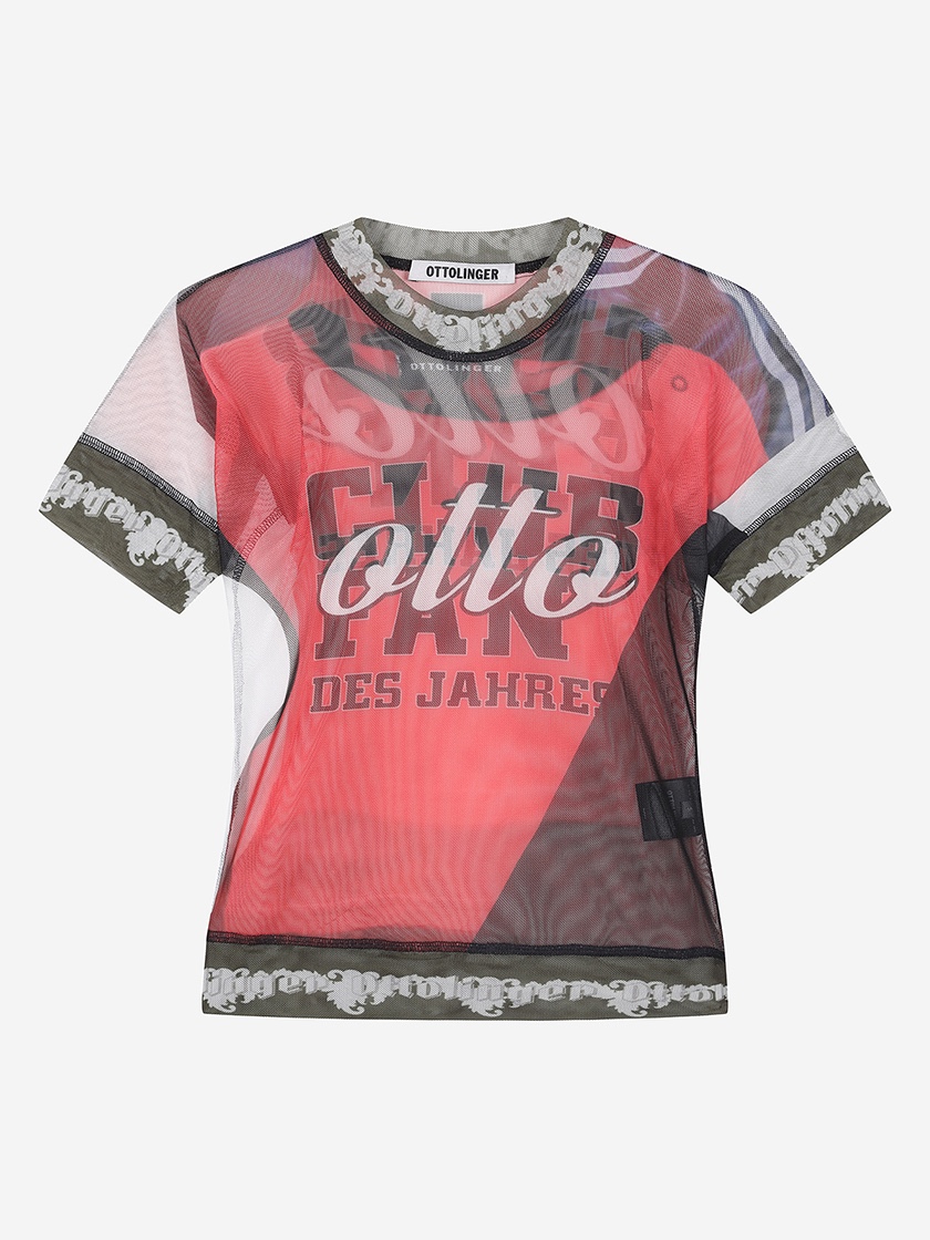 Ottolinger Women Mesh T-Shirt Soccer Print 착용 스타일 - 4