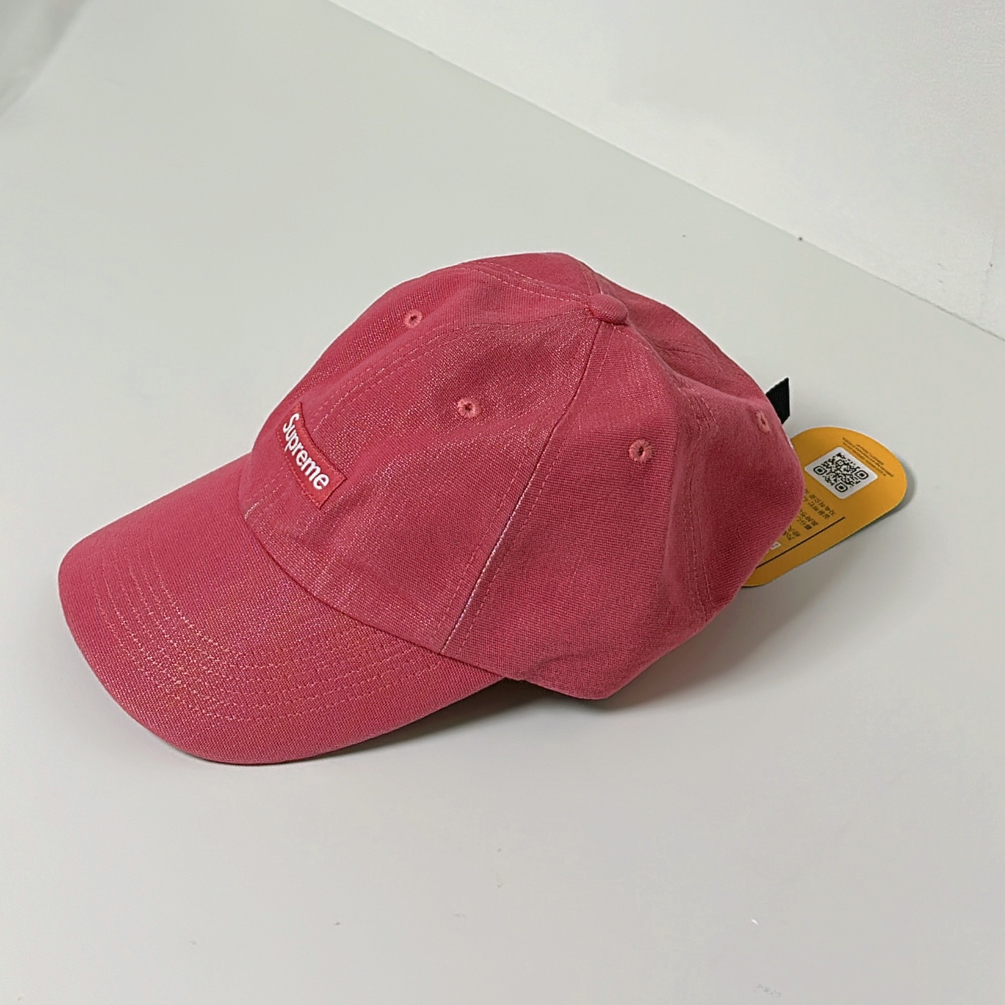 Supreme Cordura Denim Small Box 6-Panel Pink - 24SS 착용 스타일