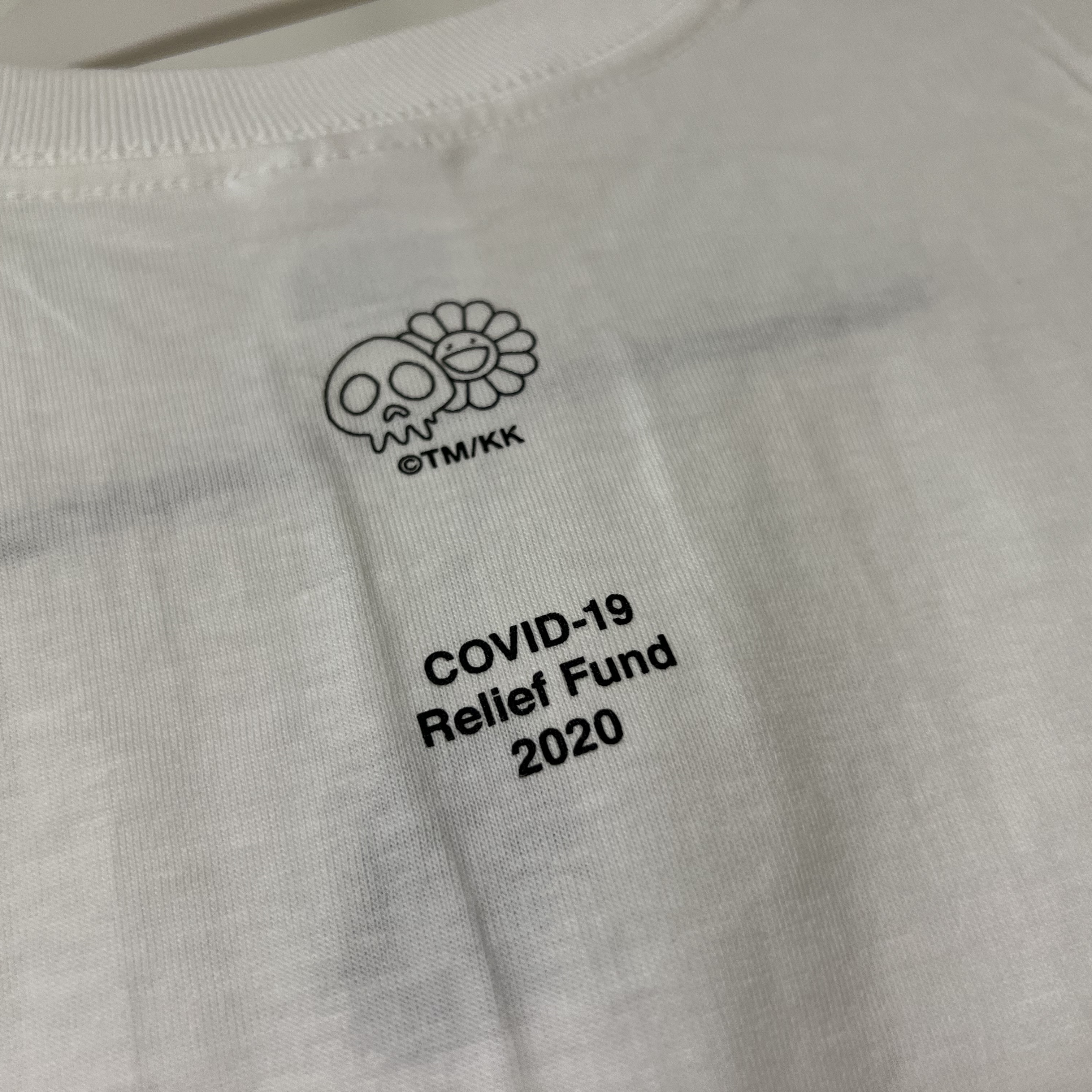 Supreme x Murakami Takashi COVID-19 Relief Box Logo T-Shirt White - 20SS 착용 스타일 - 3
