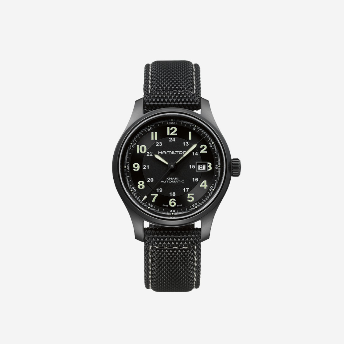 Hamilton Khaki Field Titanium Auto 42mm Rubber Band Black 상세 이미지 1