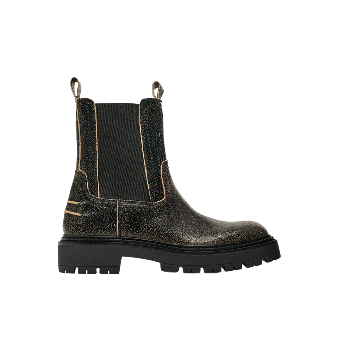 (W) 자라 레더 앵클 부츠 브라운((W) Zara Leather Ankle Boots Brown)