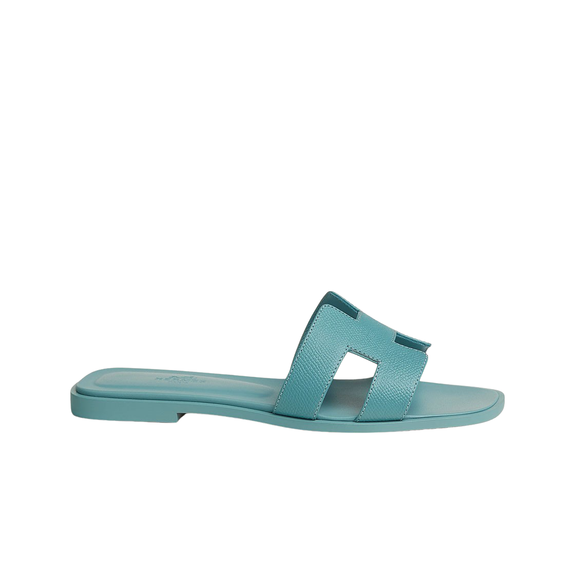 (W) Hermes Oran Sandal Epsom & Bleu Mineral 상세 이미지 1