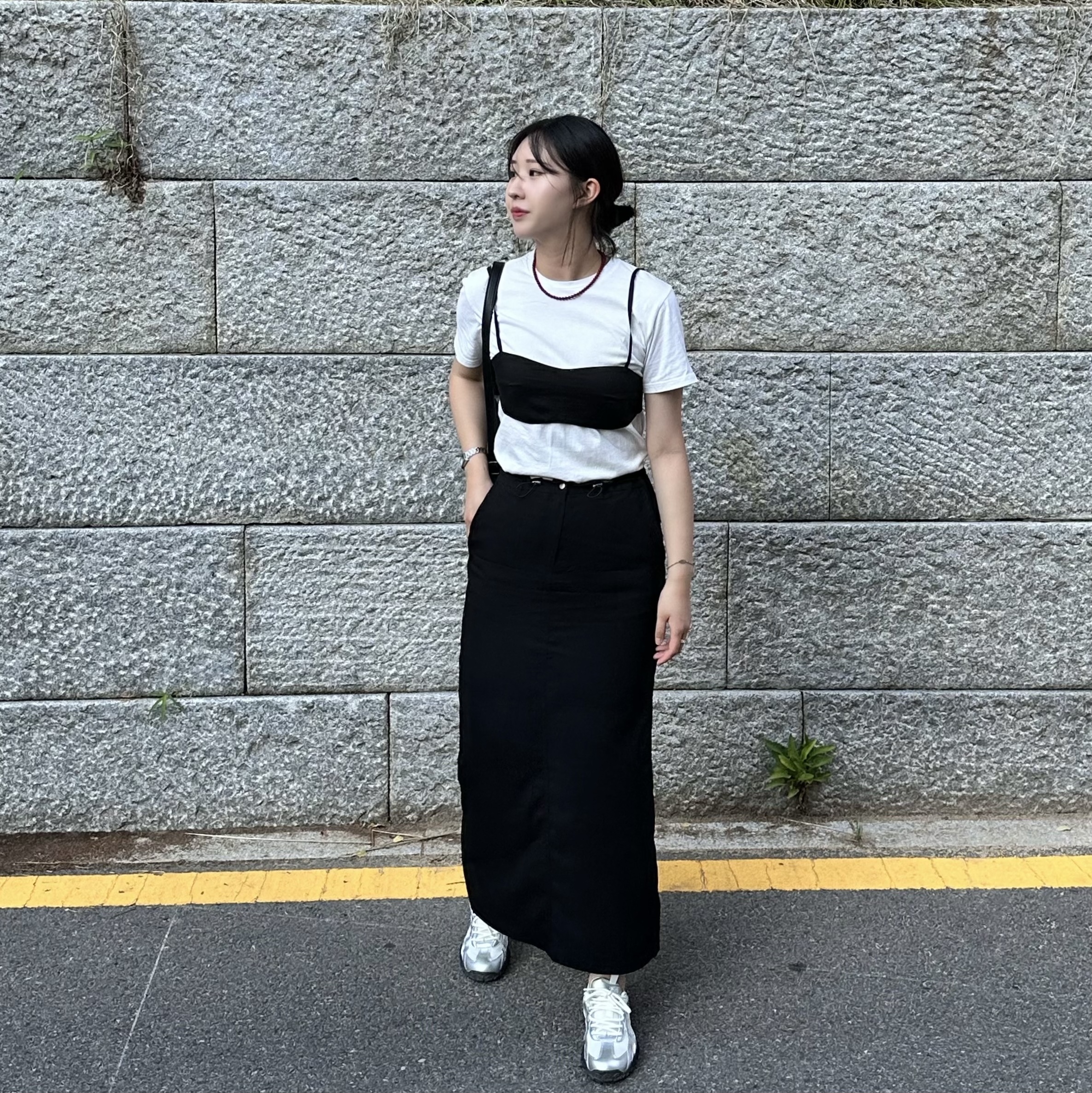 Fila Echappe MS Silver Moon 착용 스타일 - 1