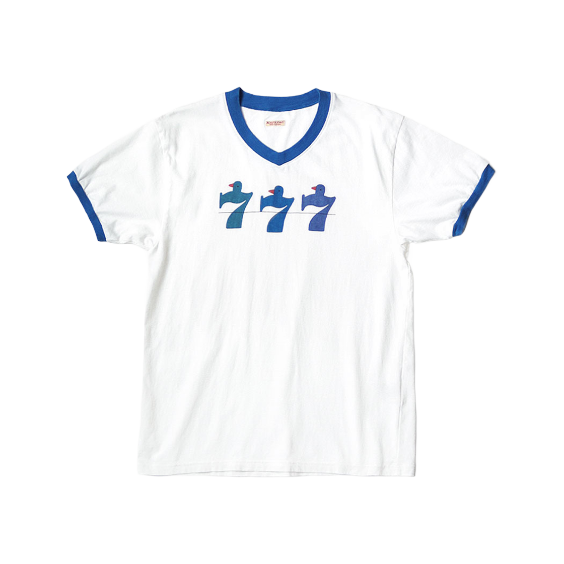 Kapital 20 Jersey V-Neck Ringer T-Shirt Lucky Battery Bag White 상세 이미지 1