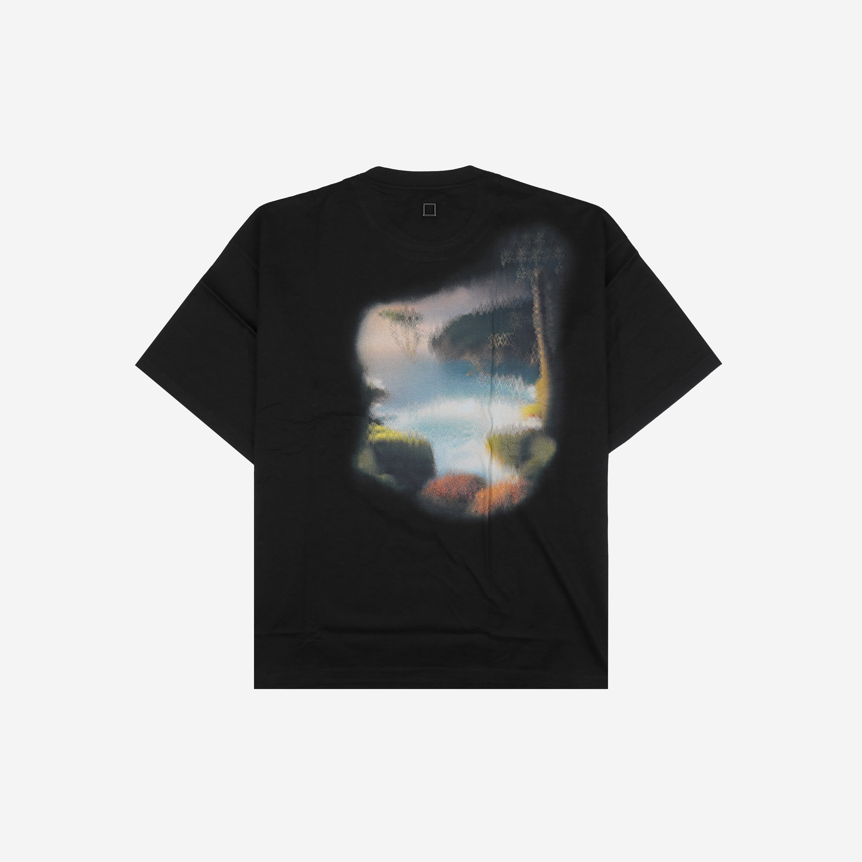 Wooyoungmi Blur Graphic T-Shirt Black - 24SS