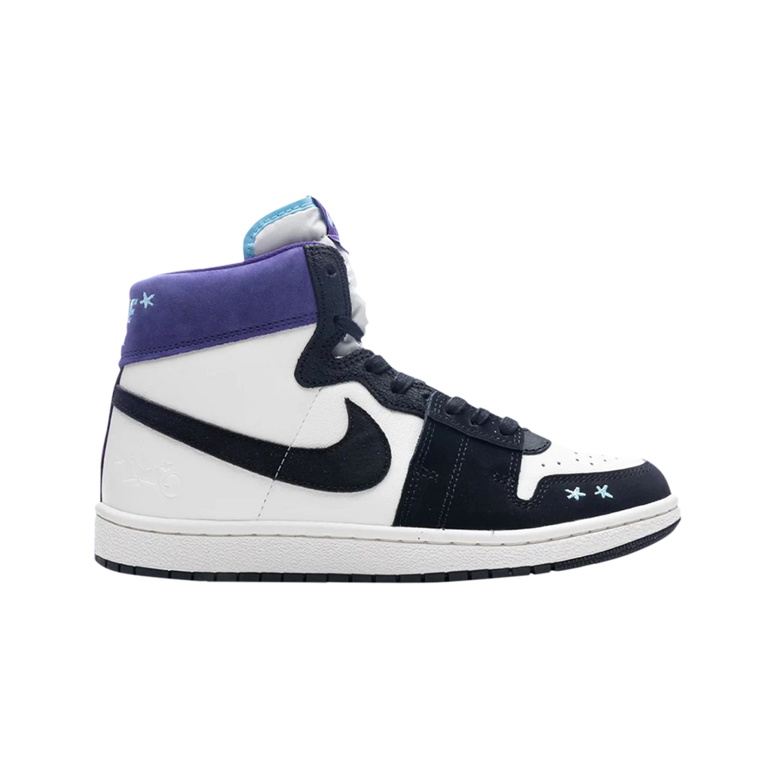 (W) Jordan x Opium Paris Air Ship PE SP Black Court Purple 상세 이미지 1