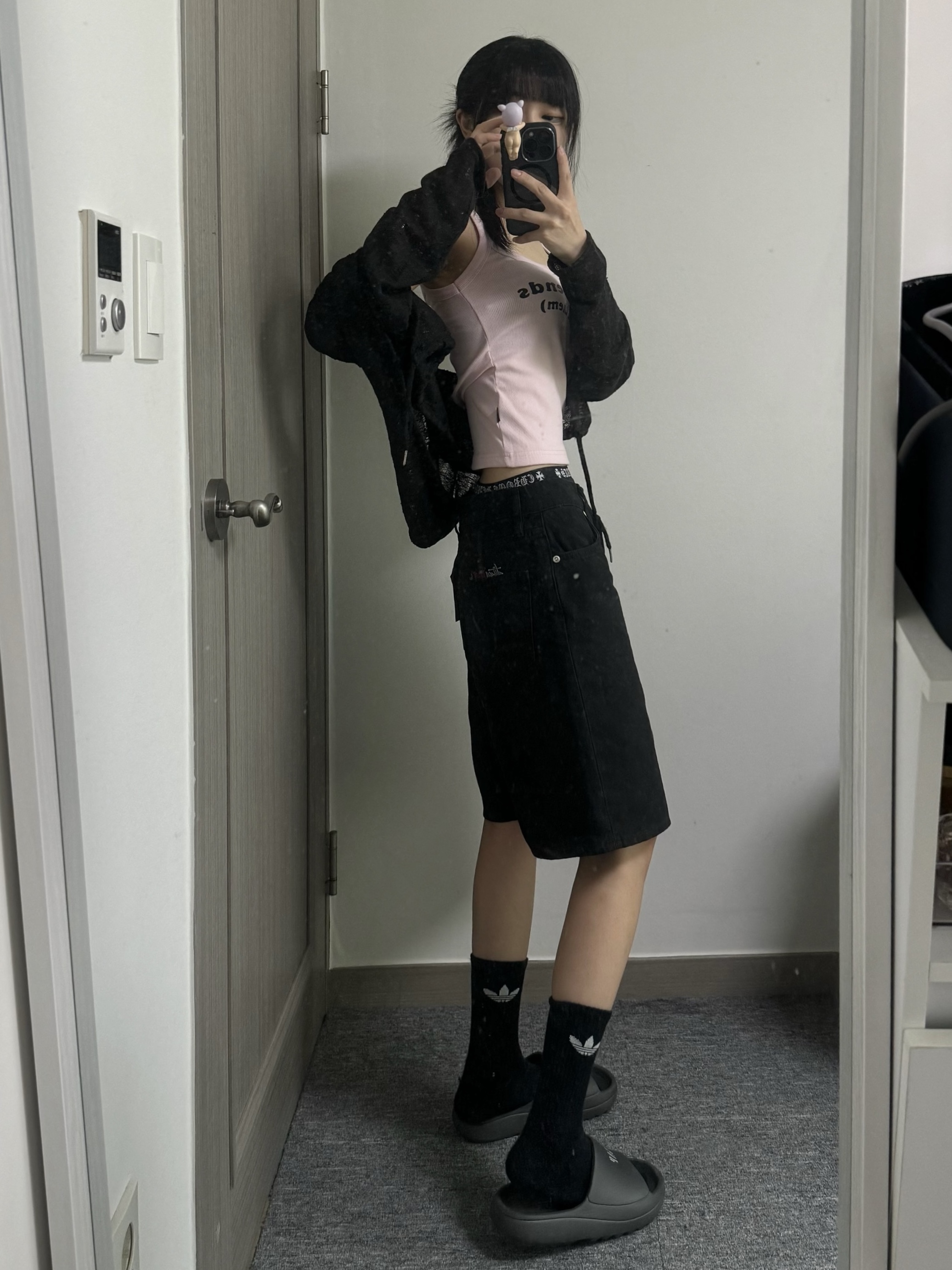 Stussy Washed Canvas Big OL' Shorts Black, Chrome Hearts Boxer Brief Black 착용 스타일 - 2