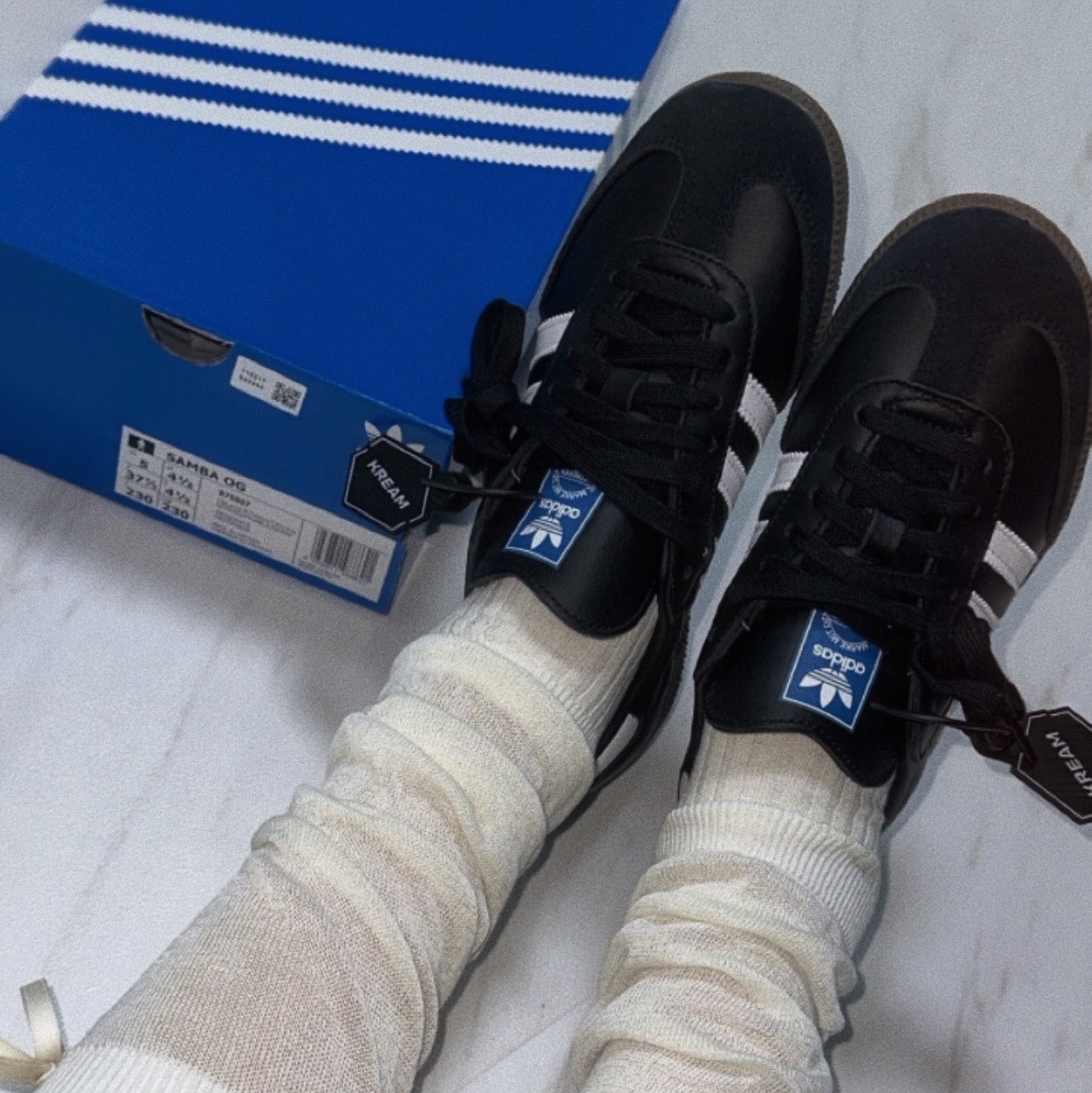 Adidas Samba OG Black White Gum 착용 스타일 - 2