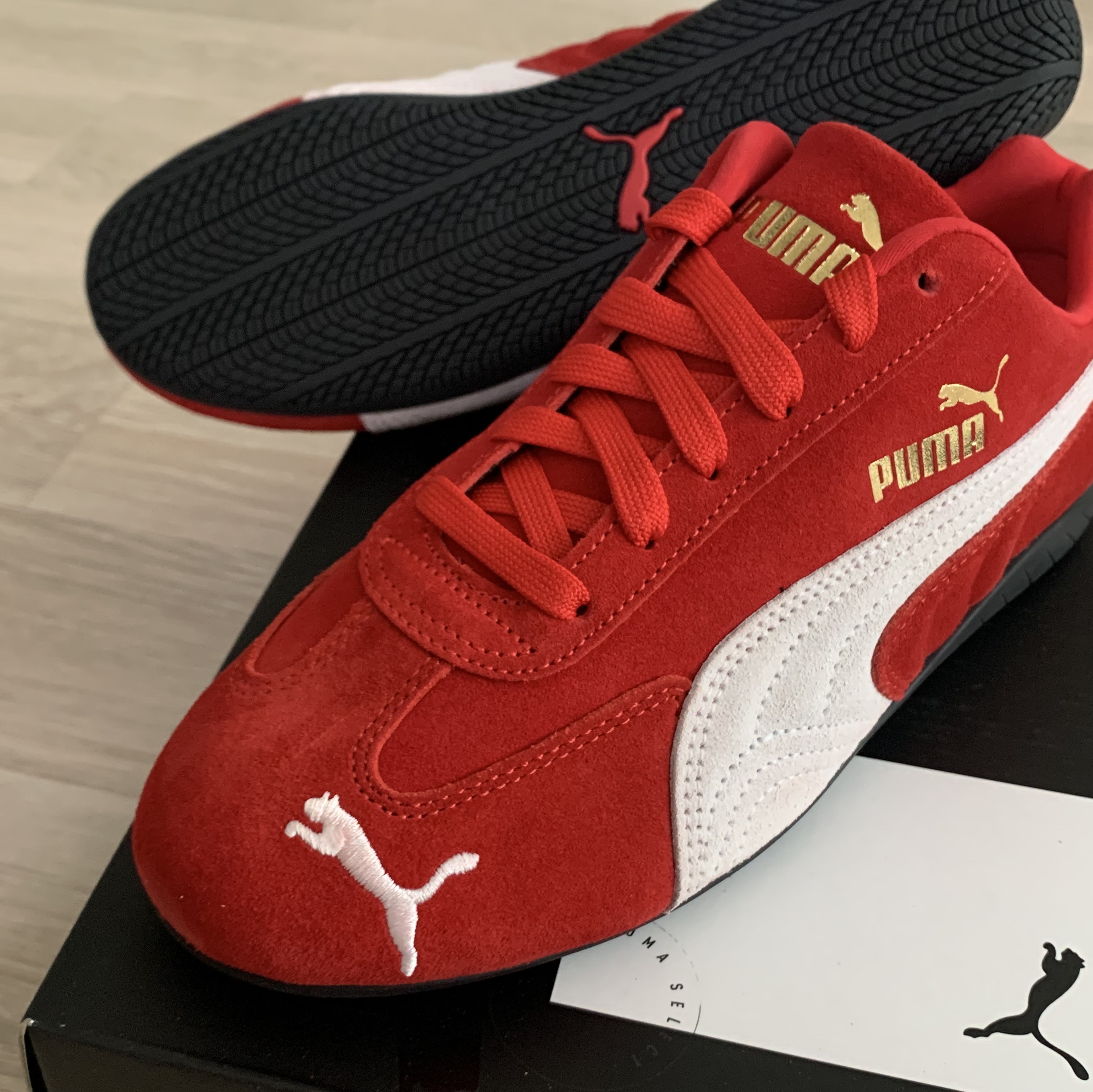 Puma Speedcat OG Red White 착용 스타일 - 3