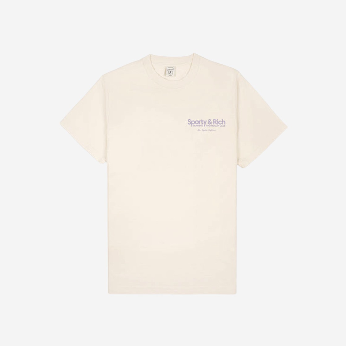 Sporty & Rich Club T-Shirt Cream Faded Lilac 상세 이미지 1