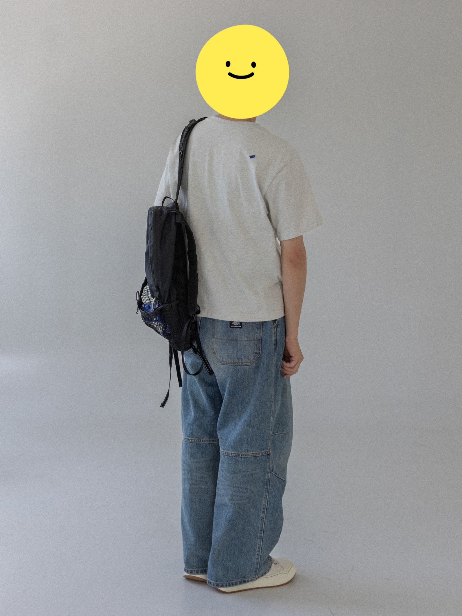 Ader Error Dancy Logo T-Shirt Oatmeal, Ader Error Log; Canv White 착용 스타일 - 3