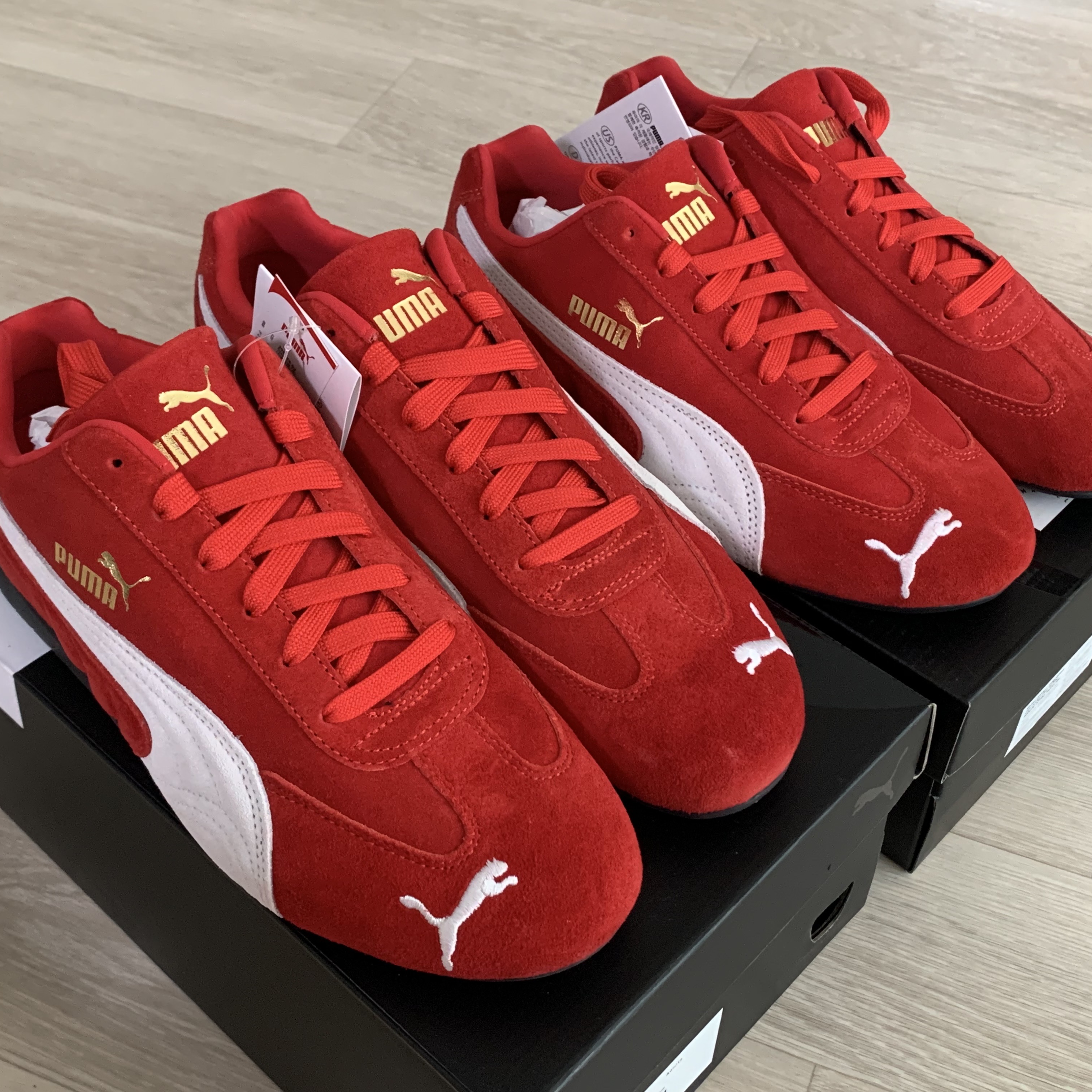 Puma Speedcat OG Red White 착용 스타일 - 1