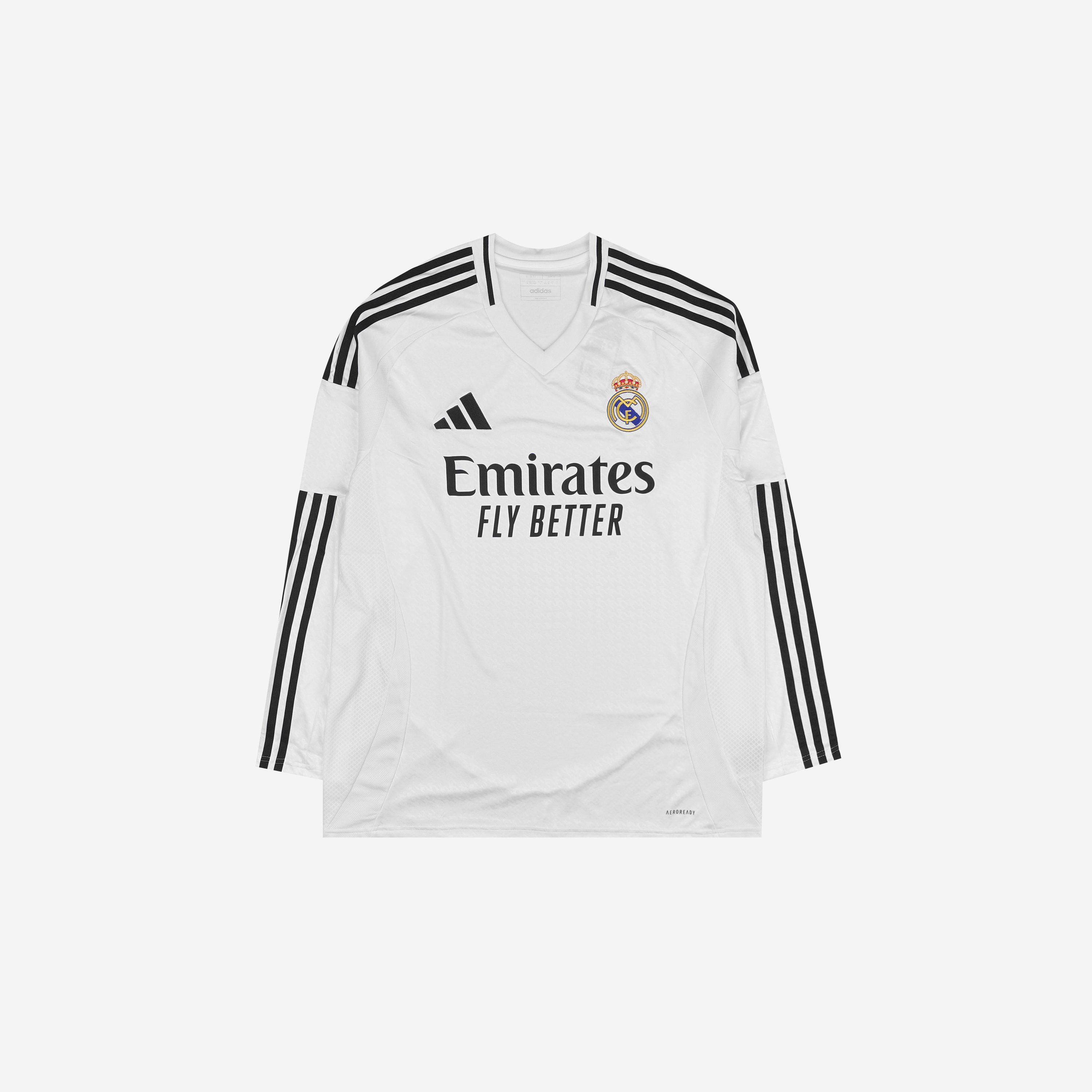 Adidas Real Madrid 2024/25 Home Long Sleeve Jersey White - KR Sizing (Non Marking Ver.)