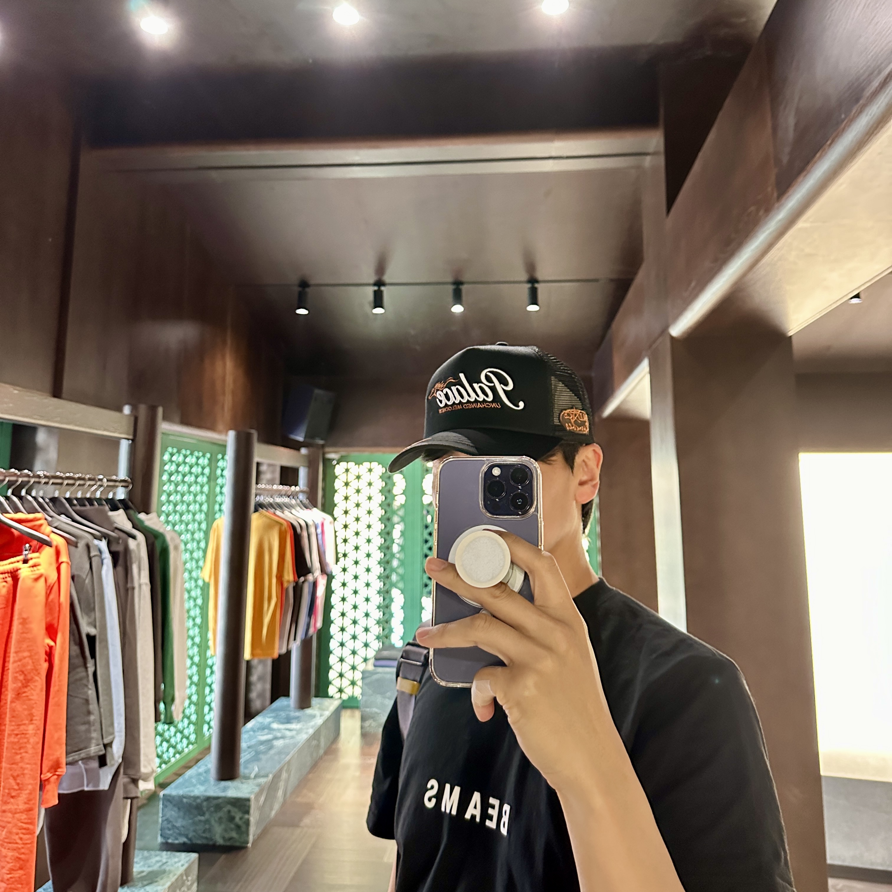 Palace Horsepower Trucker Black - 24SS 착용 스타일
