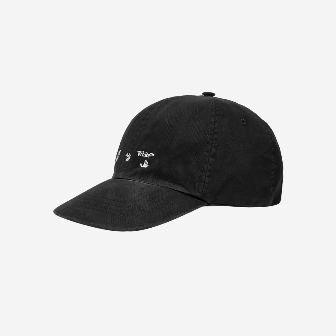 Off-White OW Logo Baseball Cap Black White 상세 이미지 1