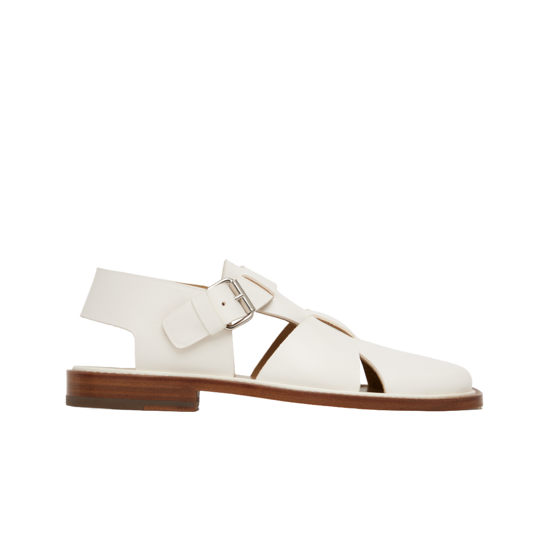 FO0026-LL196-000 Lemaire Fisherman Sandal Vegetable Tanned Leather White