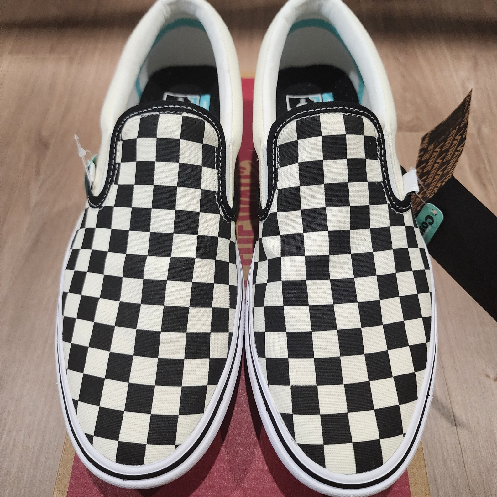 Vans Slip-On ComfyCush Checkerboard 착용 스타일 - 1