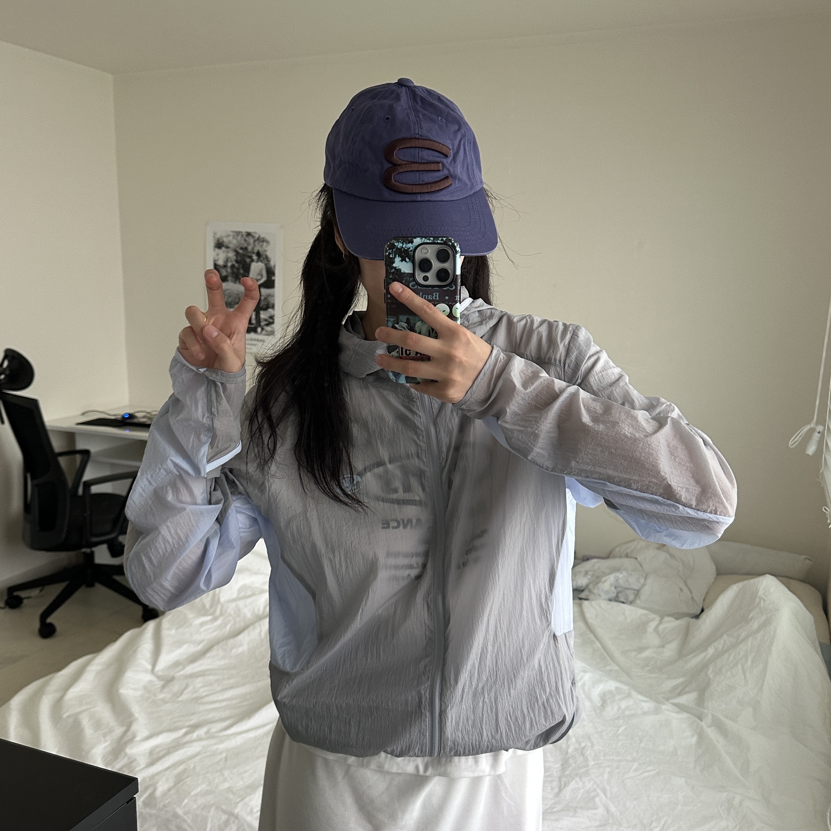 Sansan Gear Air Dash Jacket Light Grey - 24SS 착용 스타일