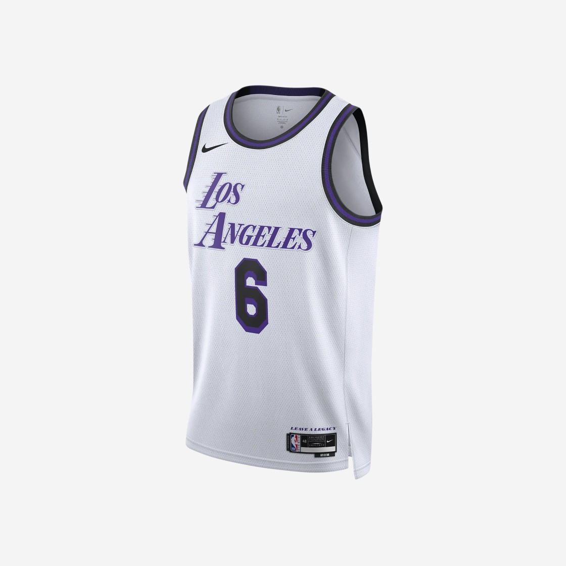 Nike LeBron James LA Lakers City Edition Dri-Fit NBA Swingman Jersey White 상세 이미지 2