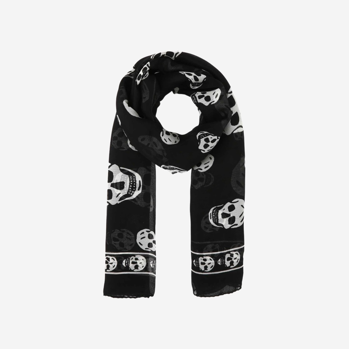 Alexander McQueen Skull Scarf Black 상세 이미지 1