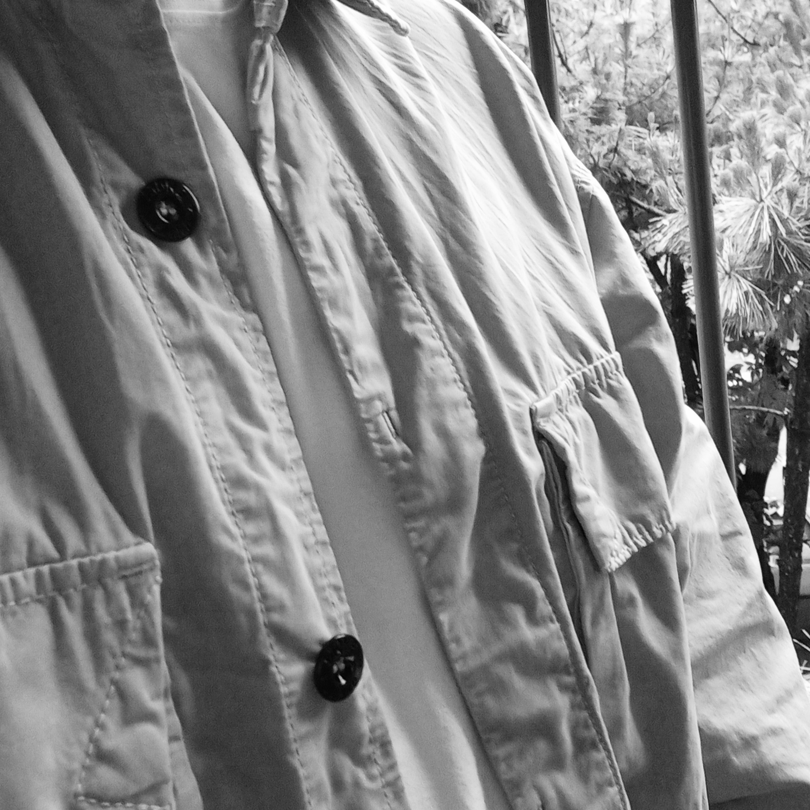 Stone Island 115WN Old Treatment Overshirt Dove Grey - 23SS 착용 스타일 - 7