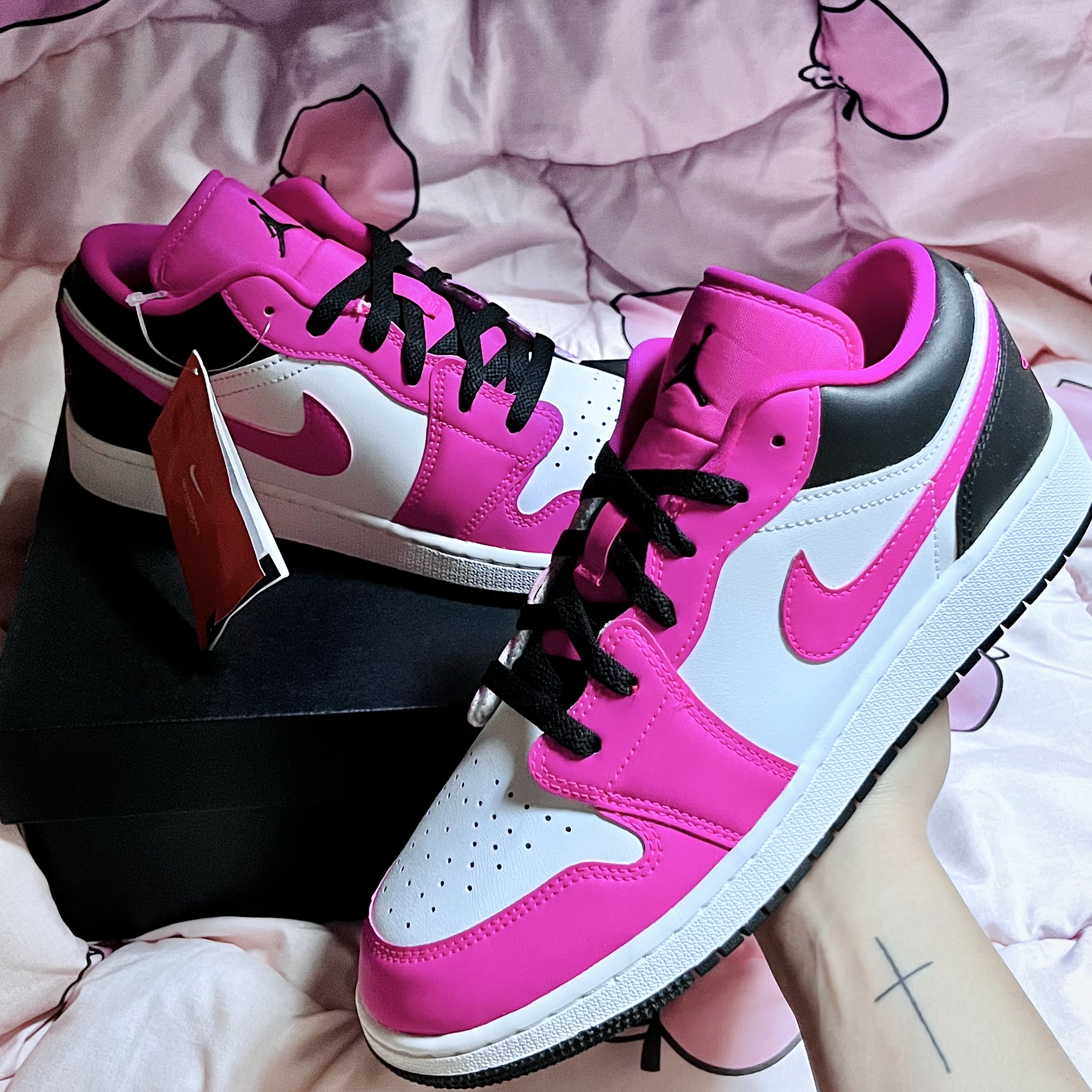 (GS) Jordan 1 Low Fierce Pink 착용 스타일