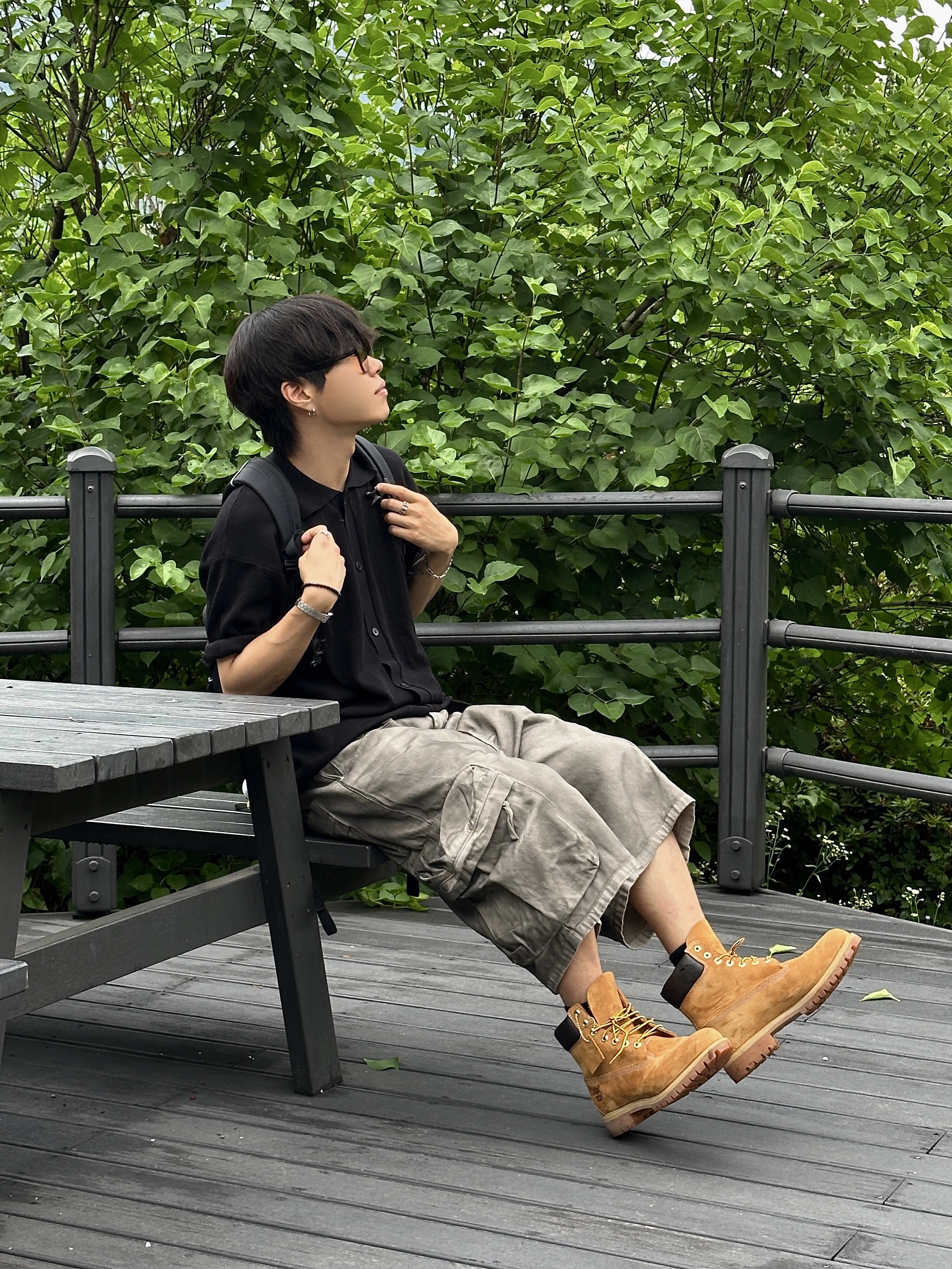 Timberland Premium 6 inch Waterproof Boot Wheat Nubuck - Wide 착용 스타일 - 5