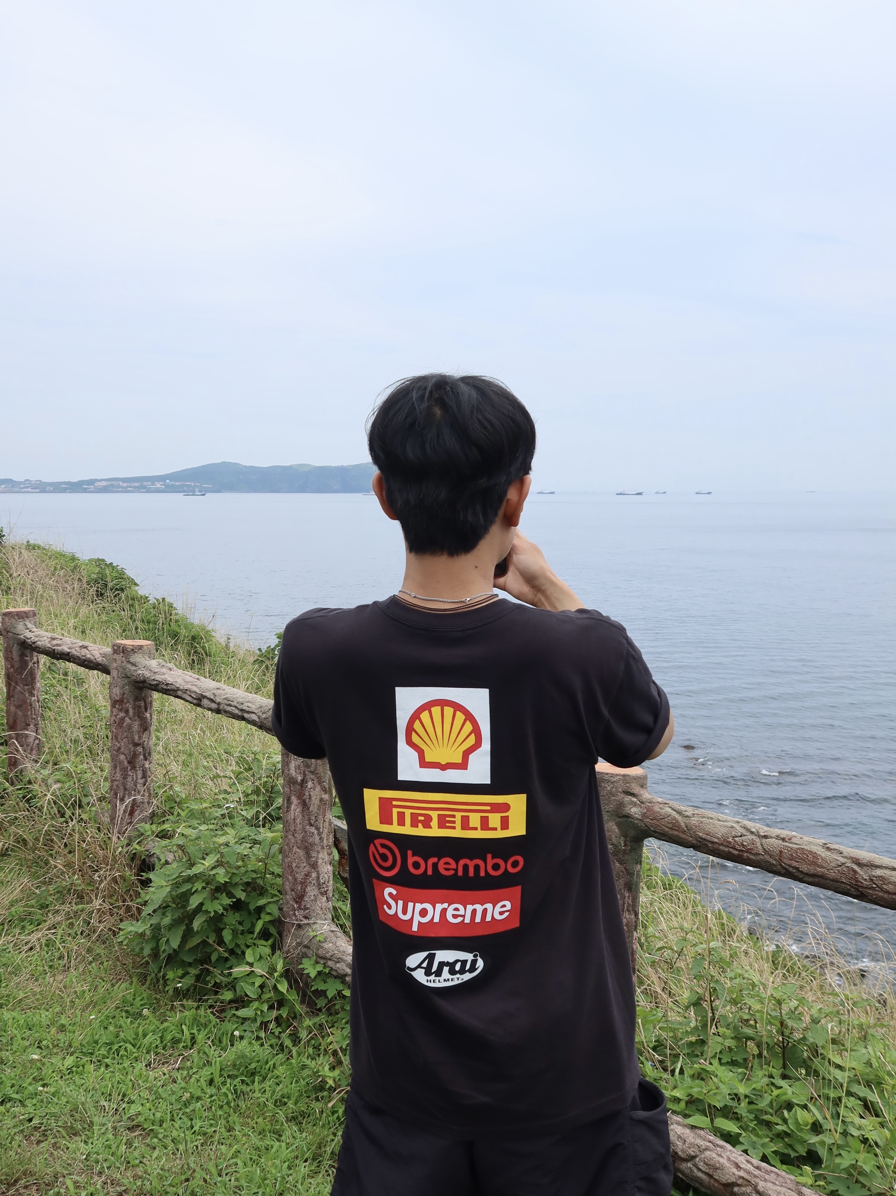 Supreme x Ducati Logos T-Shirt Black - 24SS 착용 스타일 - 1
