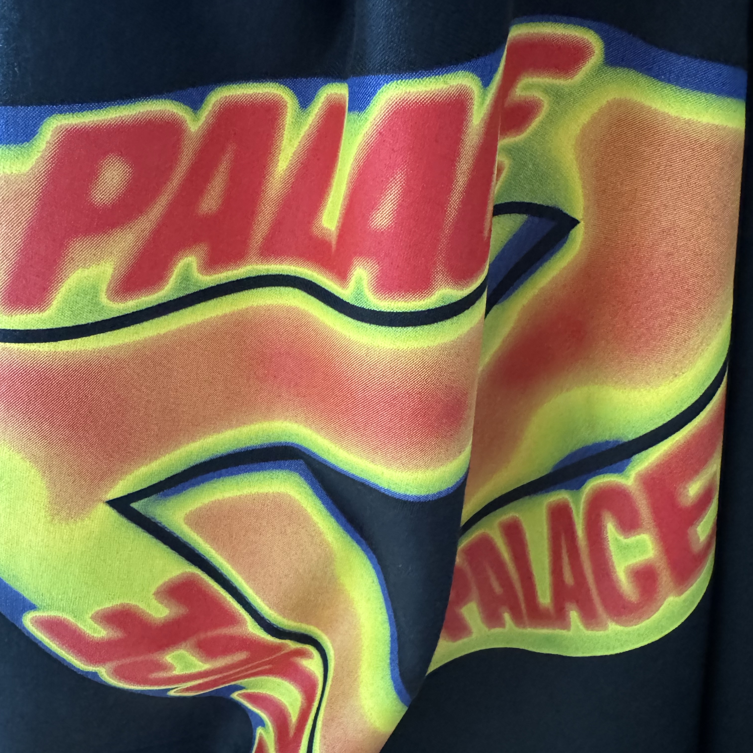 Palace Heat Sensi T-Shirt Black - 24SS 착용 스타일