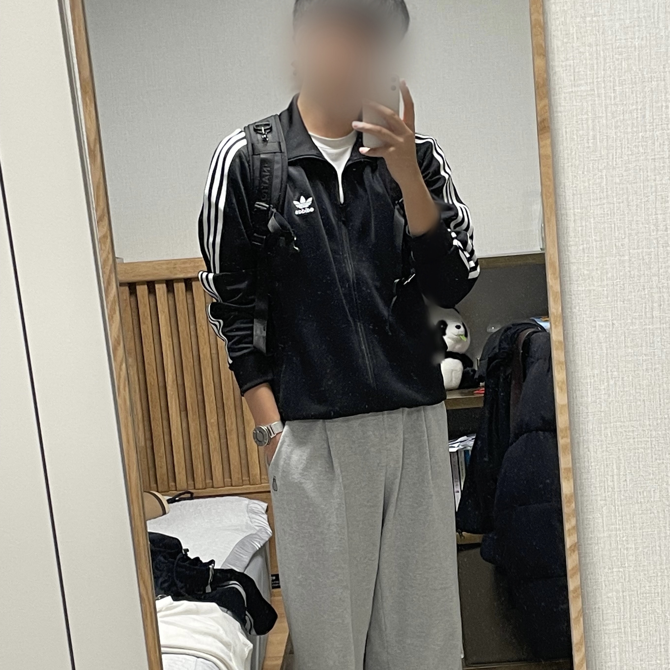 Adidas Adicolor Classic Beckenbauer Track Top Black - KR Sizing 착용 스타일