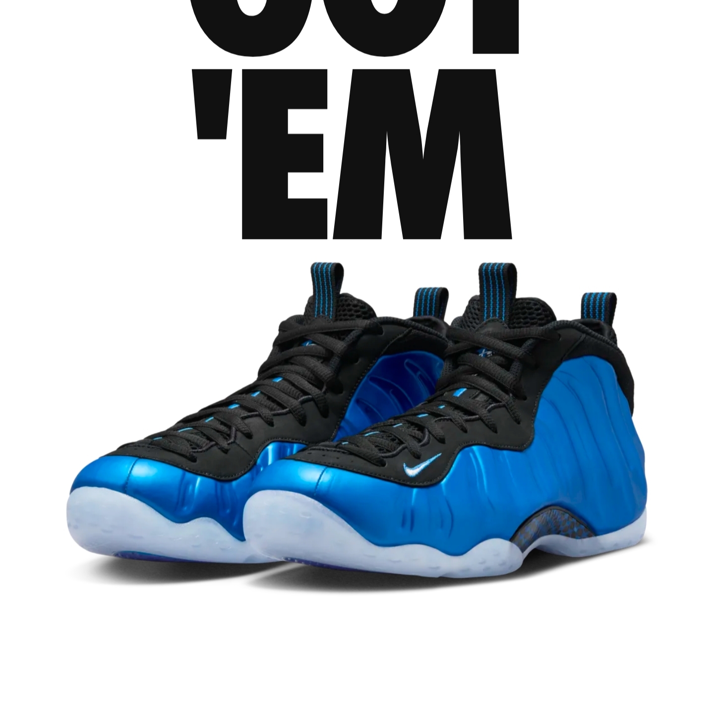 Nike Air Foamposite One Metallic Red, Nike Air Foamposite One International Blue 착용 스타일 - 3
