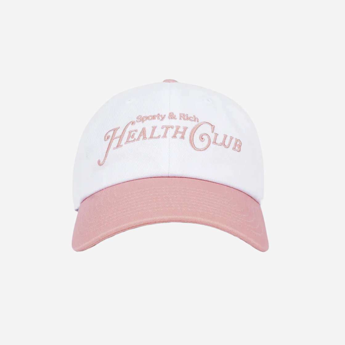 Sporty & Rich Rizzoli Embroidered Hat White Pink 상세 이미지 1