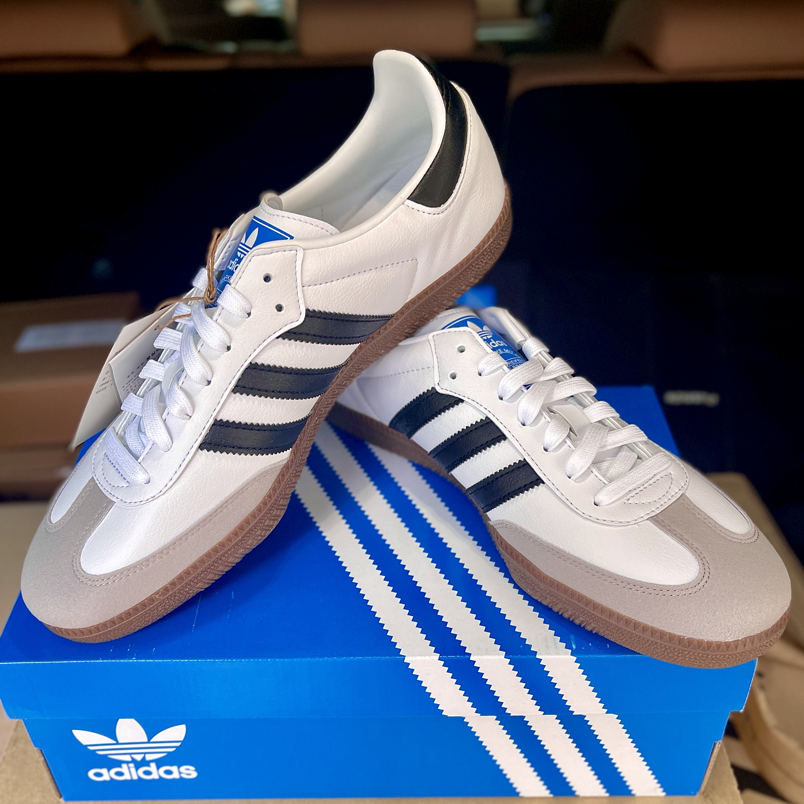 Adidas Samba Vegan White Black 착용 스타일 - 3