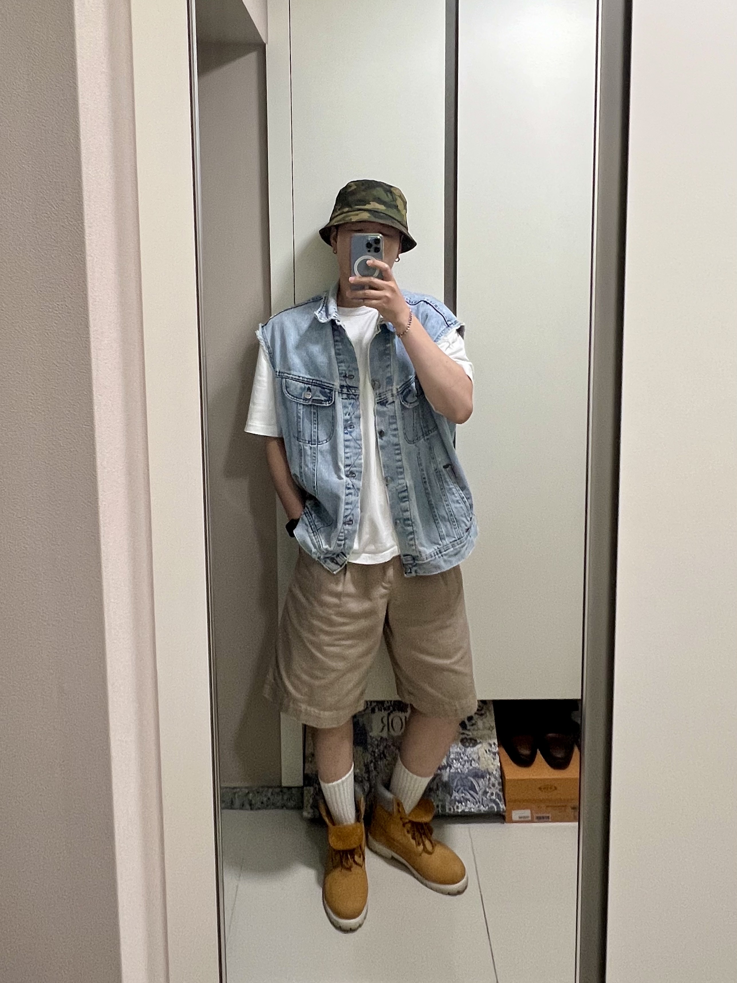 Timberland Premium 6 inch Waterproof Boot Wheat Nubuck - Wide 착용 스타일 - 1