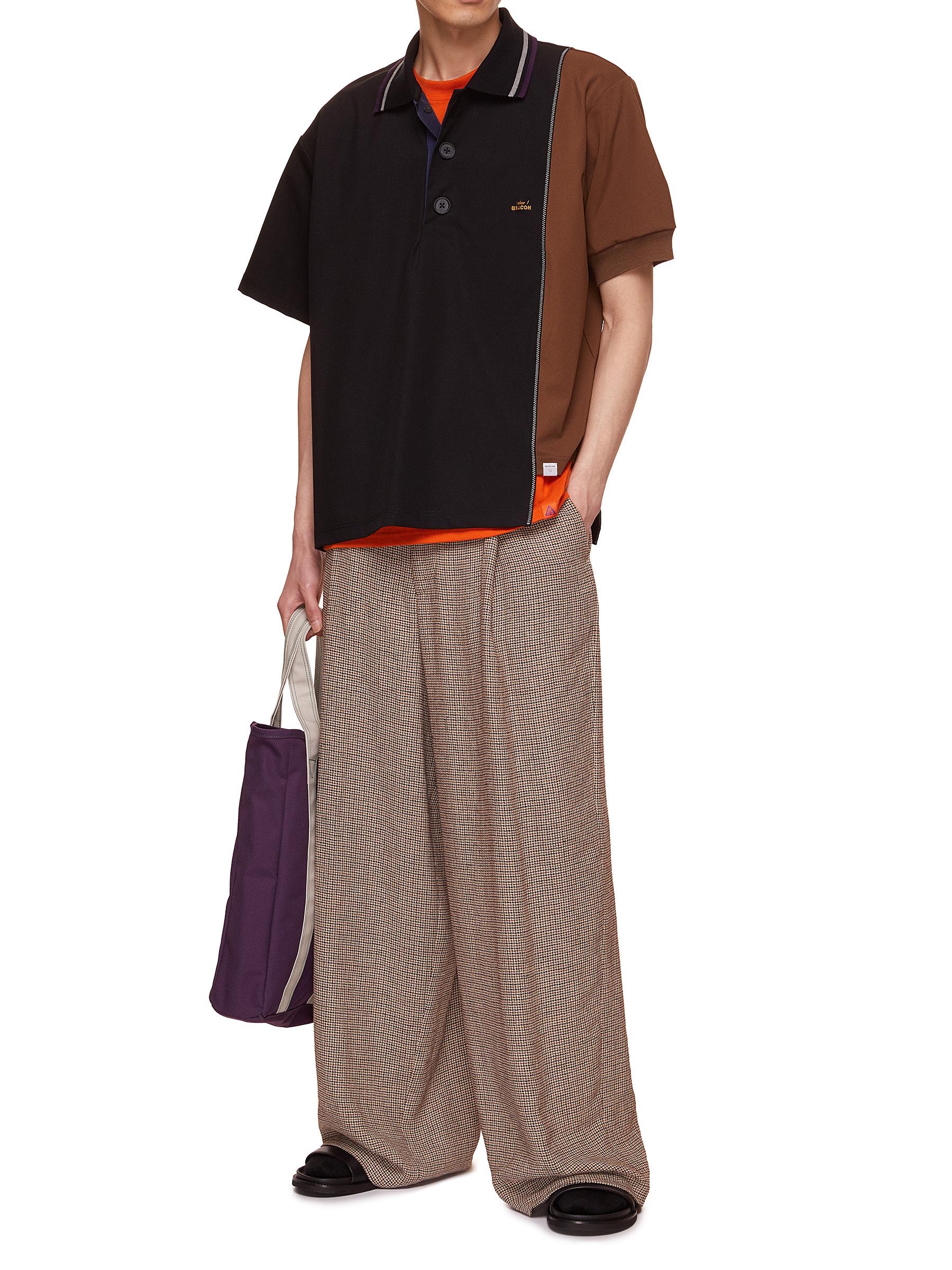 Kolor Beacon 24SS Polo Shirt Black 착용 스타일 - 1