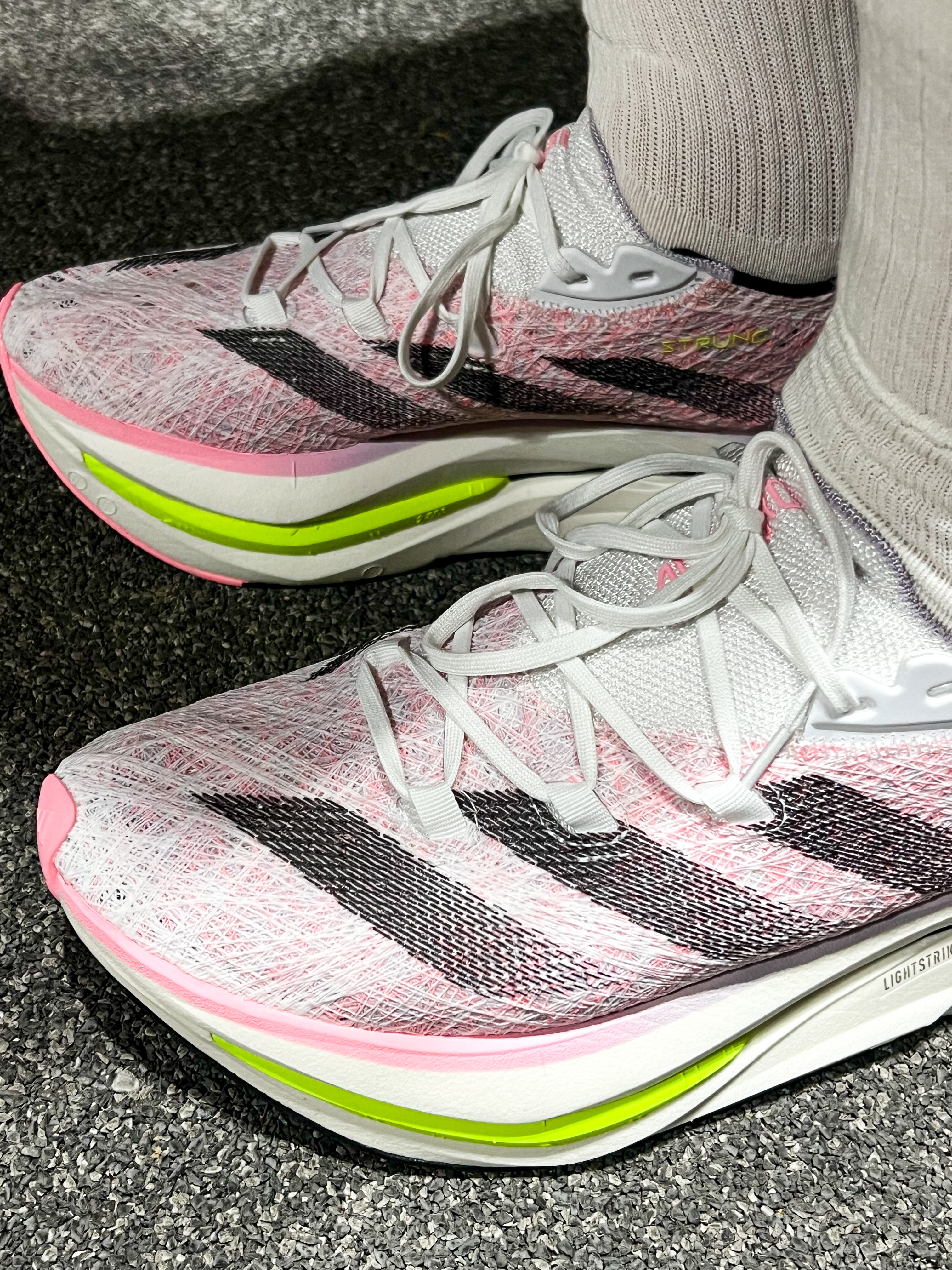 Adidas Adizero Prime X 2 Strung Lucid Cyan 착용 스타일 - 2