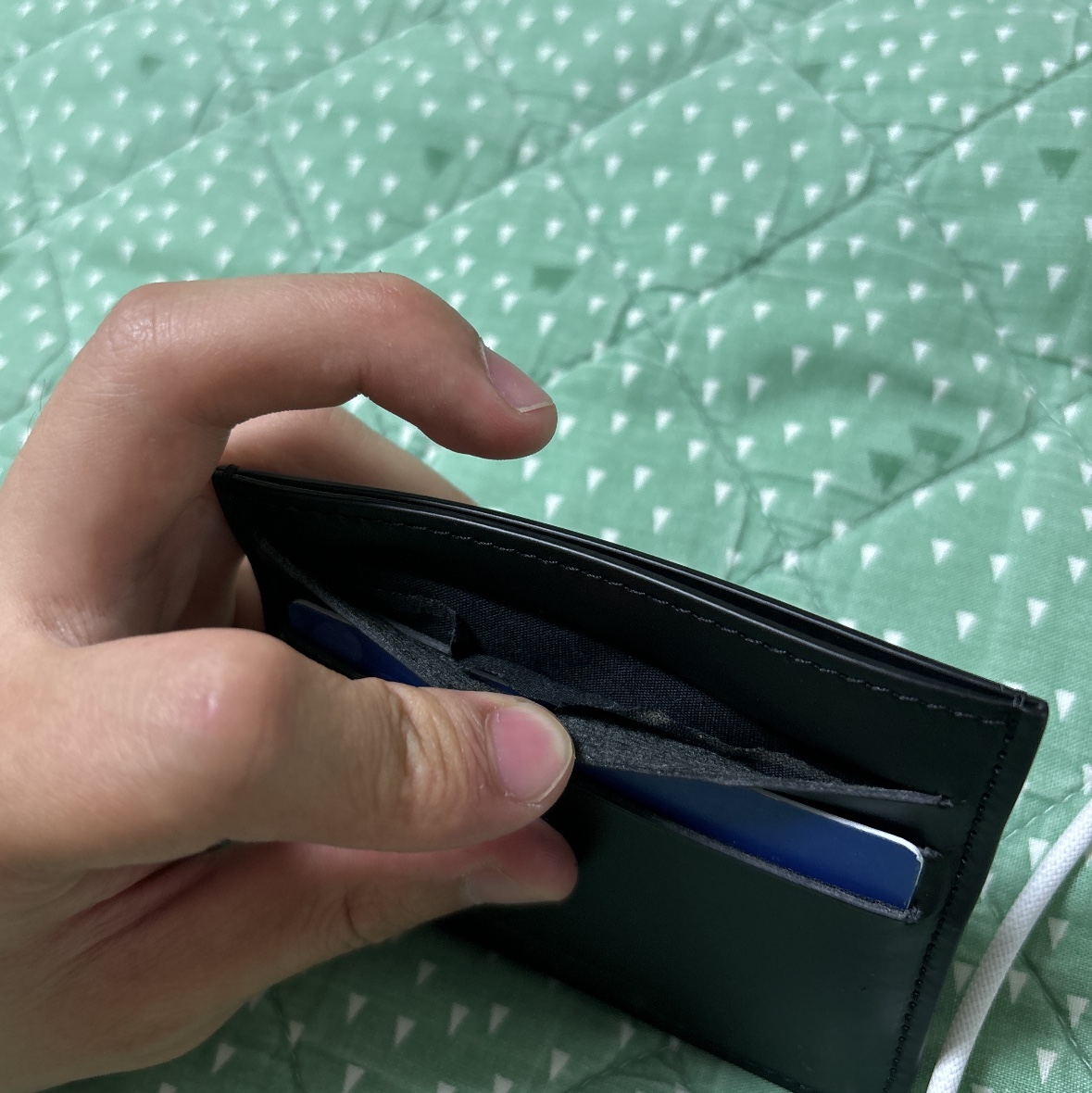 Maison Margiela Leather Card Holder Black 착용 스타일 - 2