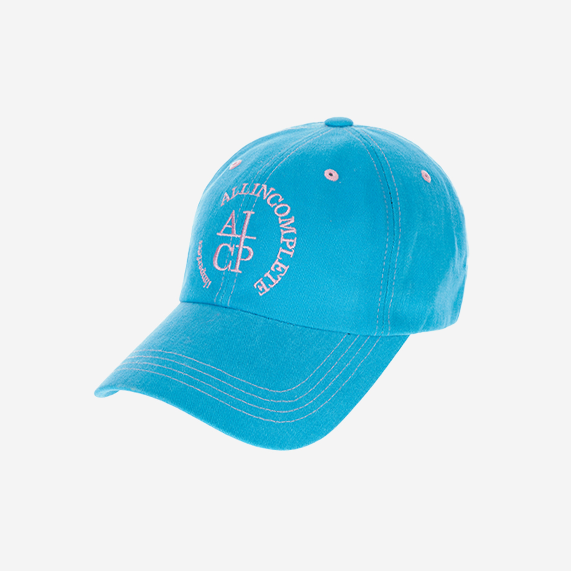 올인컴플리트 라운드 로고 볼캡 블루 하와이