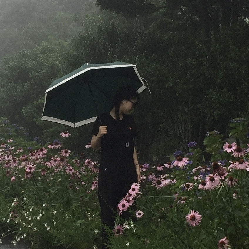 Starbucks x Hunter Light Folding Umbrella Green, (W) Carhartt WIP Hubbard Canvas Bib Overall Straight Black 착용 스타일