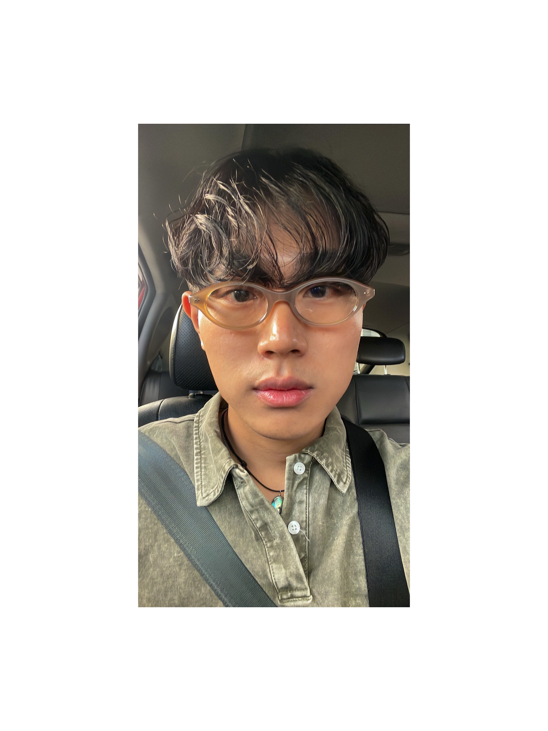 Gentle Monster x Maison Margiela MM111 Brown Translucent Clear 착용 스타일 - 2