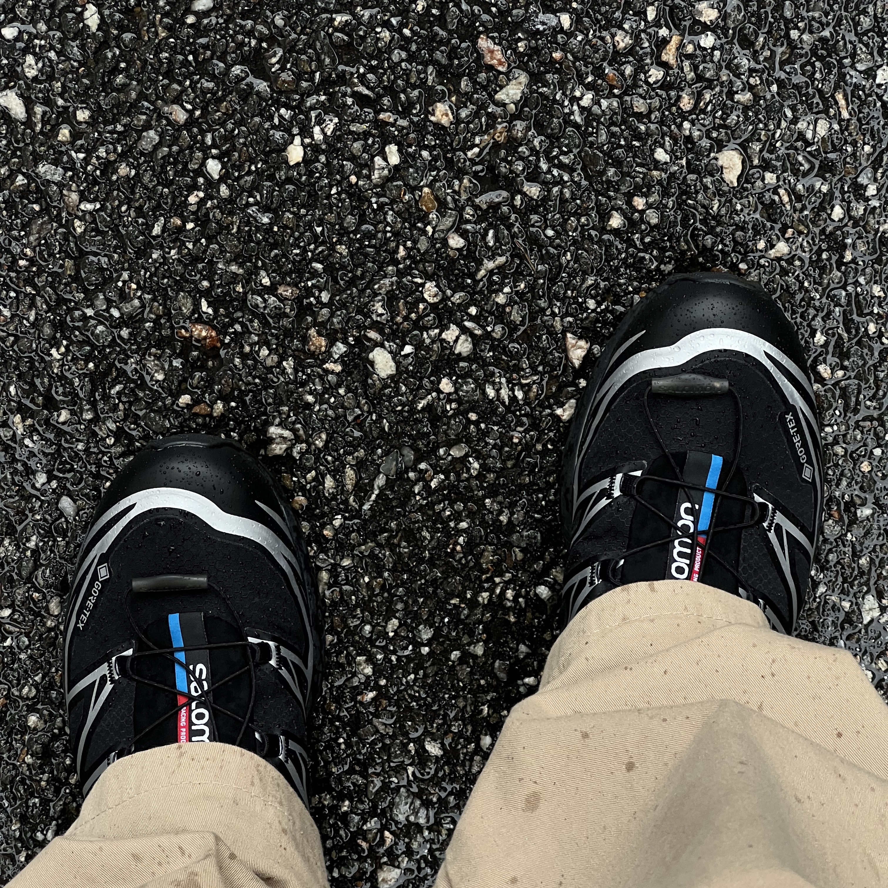 Salomon XT-6 GTX Black Silver 착용 스타일 - 2