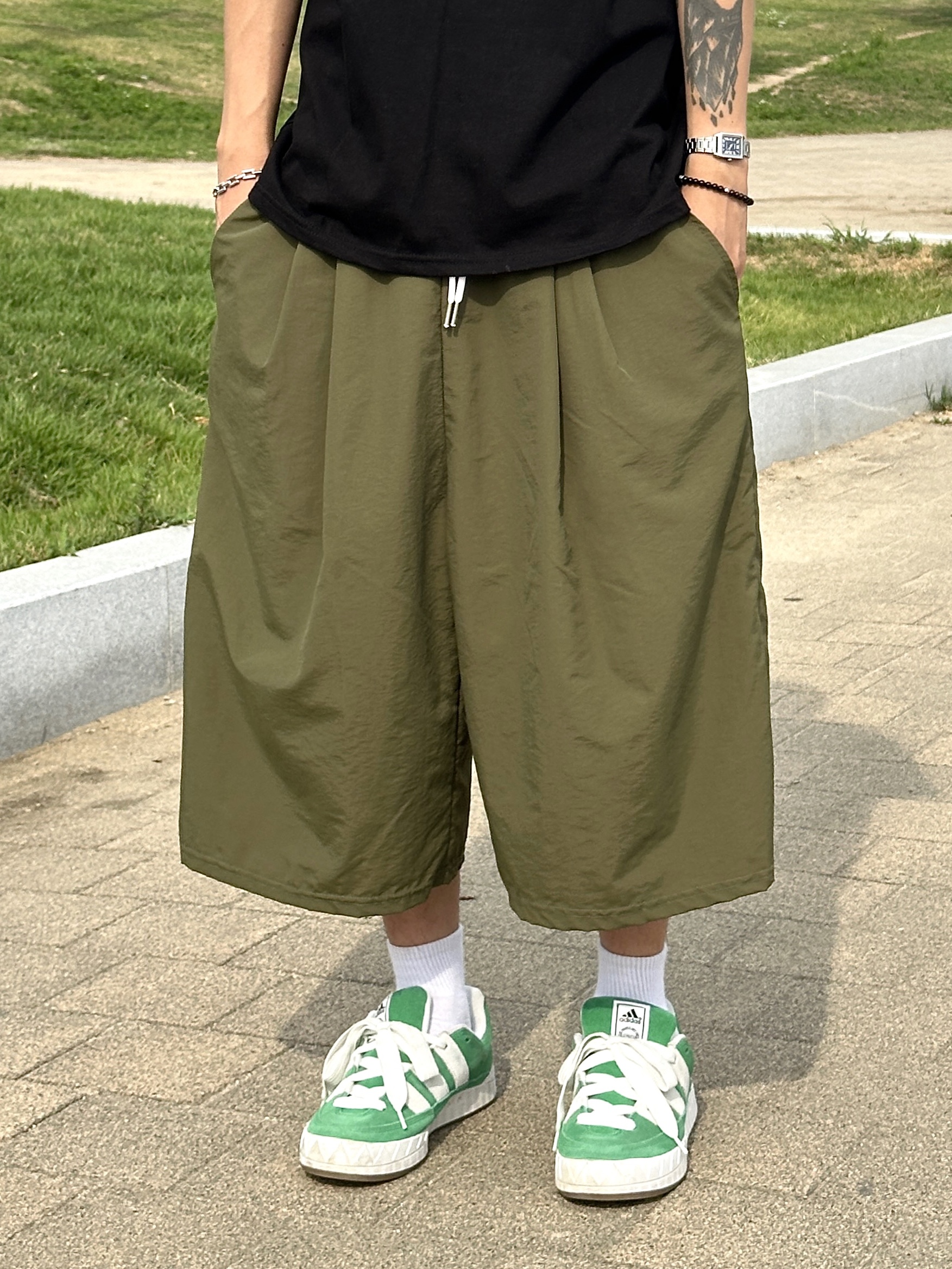 Adidas Adimatic Green 착용 스타일 - 5