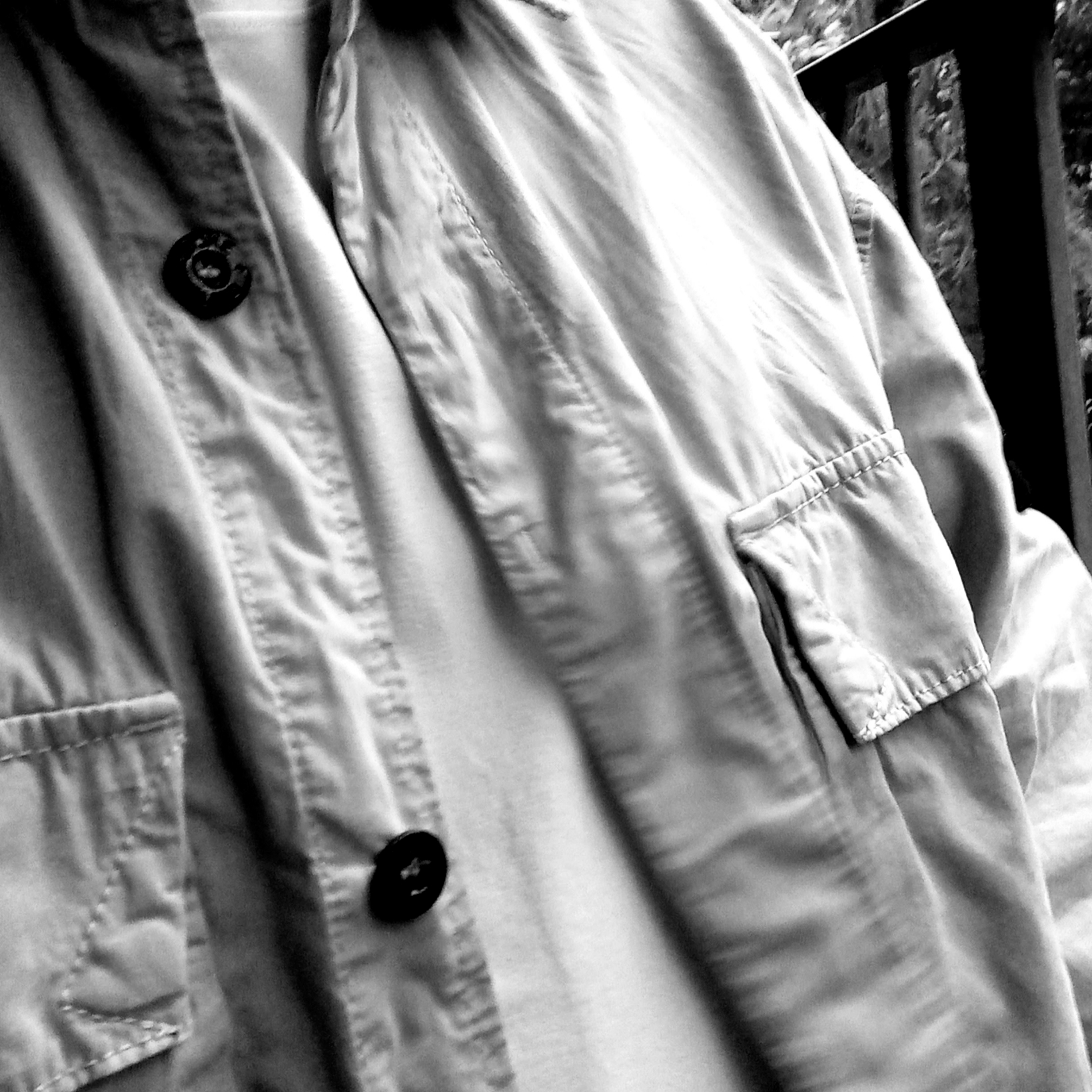 Stone Island 115WN Old Treatment Overshirt Dove Grey - 23SS 착용 스타일 - 4