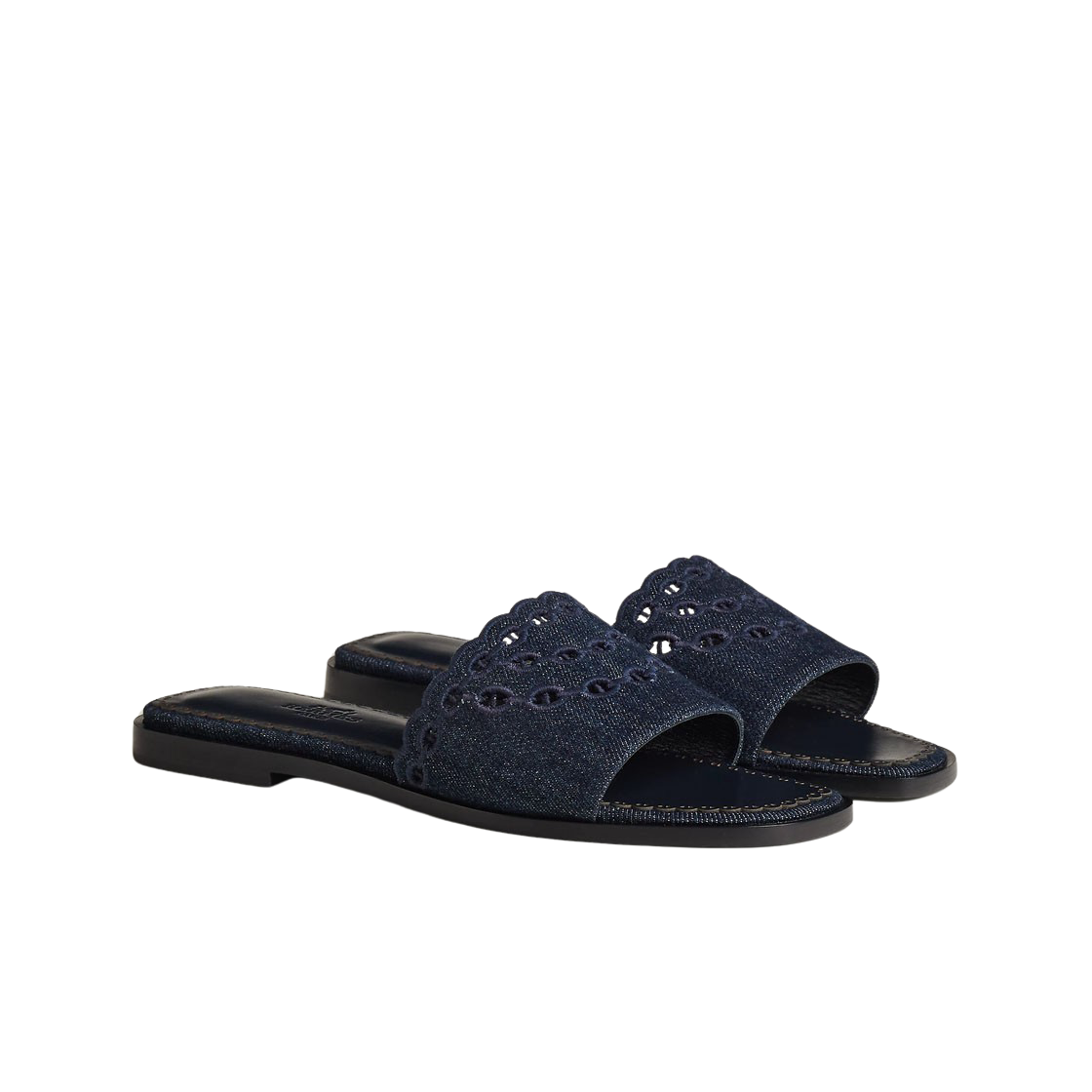 (W) 에르메스 가엘 샌들 데님 & 블루 브뤼 마린((W) Hermes Gaelle Sandal Denim & Bleu Brut Marine) - 2