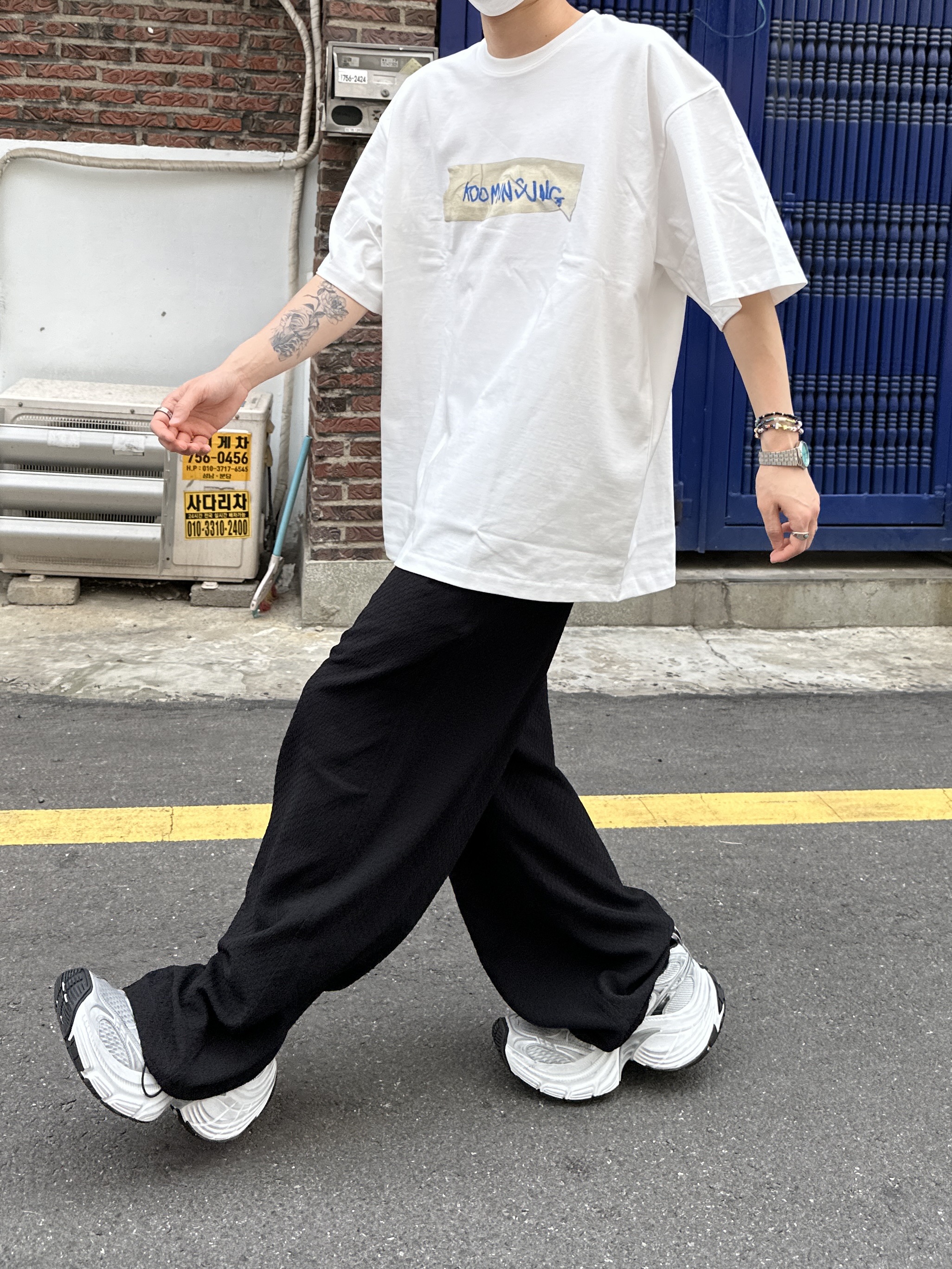 Nonnod Capri Pajama Pants Jacquard Black, Casio MTP-B145D-2A1V 착용 스타일 - 4