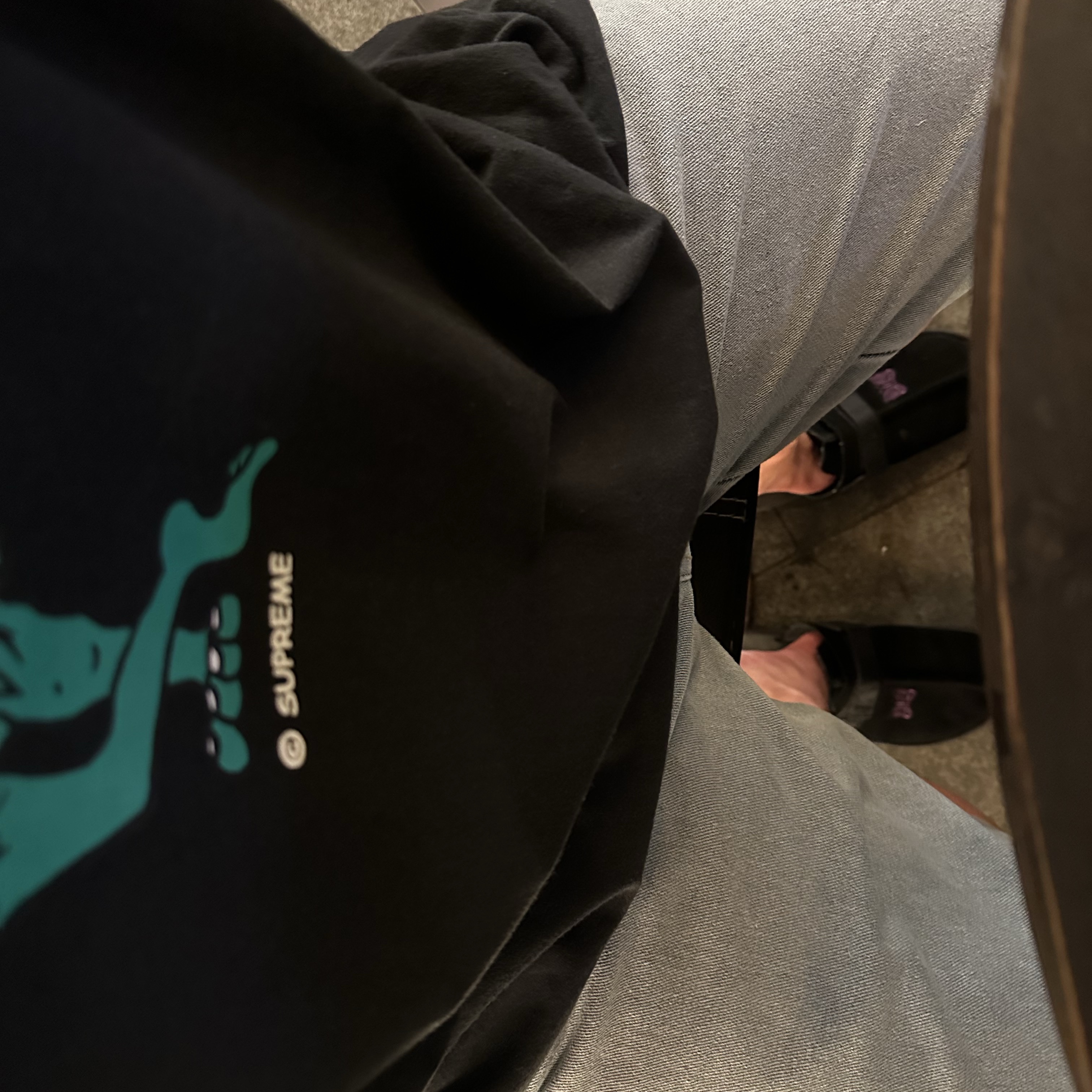 Supreme Camacho T-Shirt Black - 23FW, Reebok x Needles Beatnik Black 착용 스타일 - 2