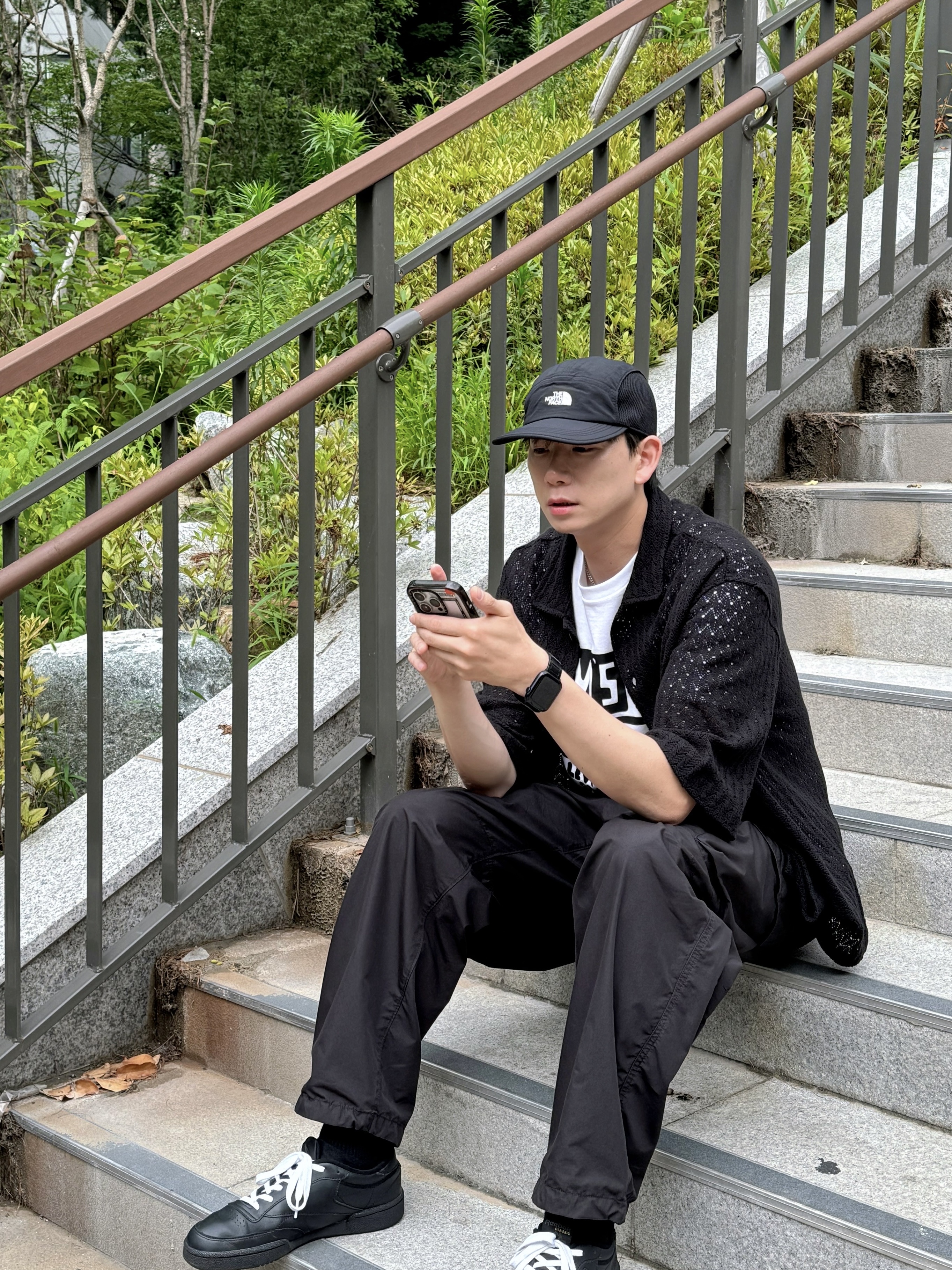 Reebok Club C 85 Black 착용 스타일 - 1