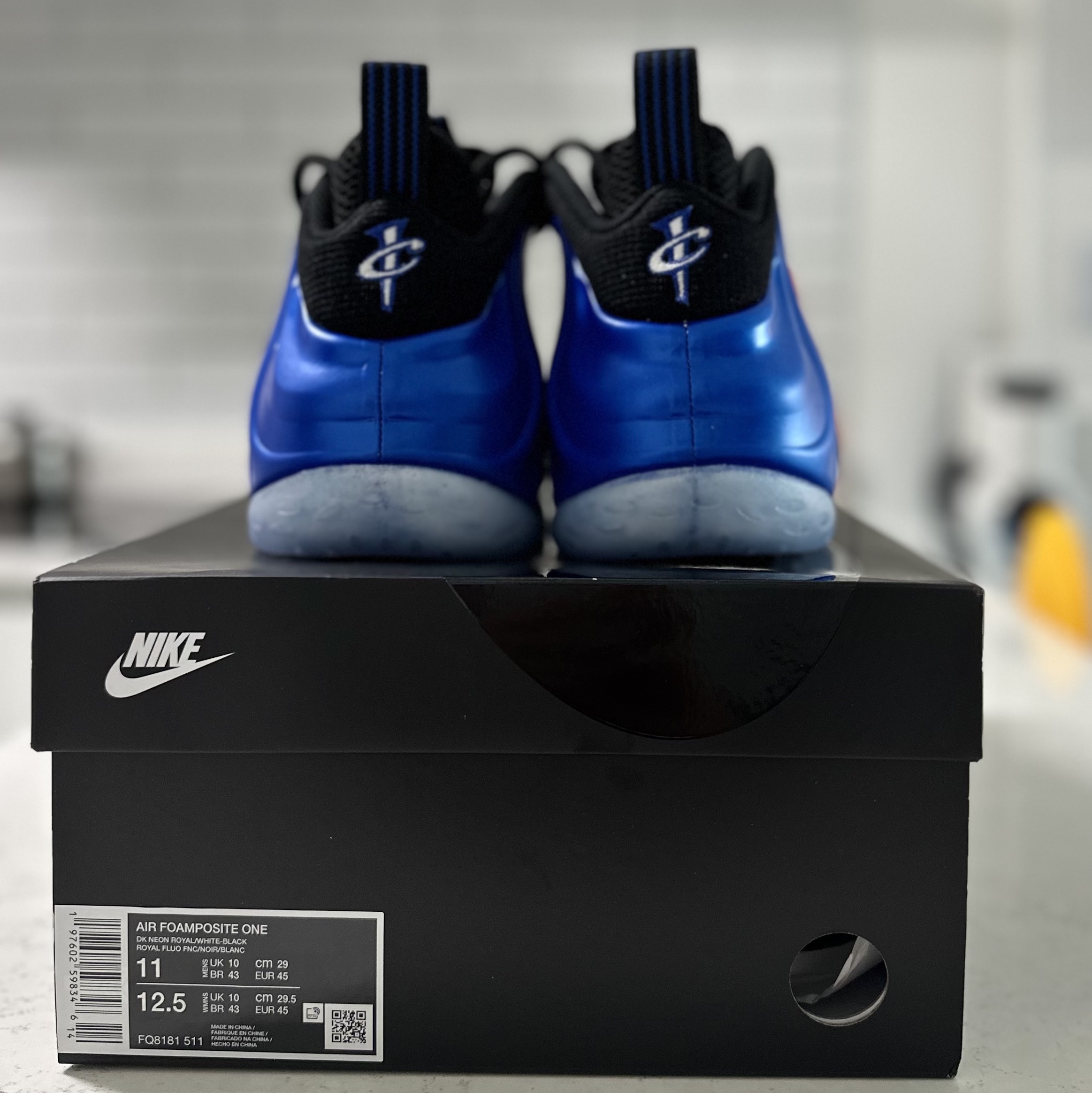 Nike Air Foamposite One International Blue 착용 스타일 - 2